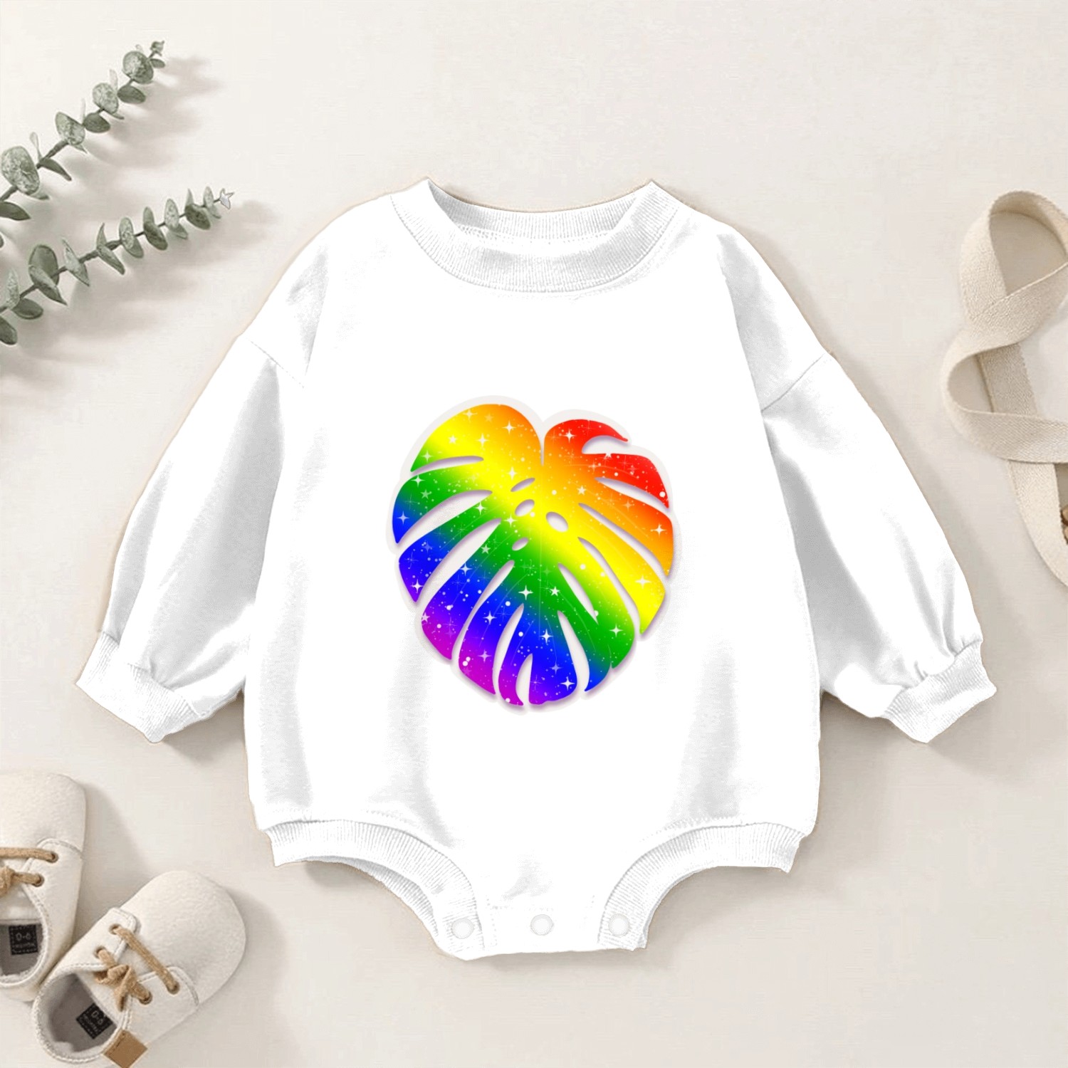 Monstera Pride Flag For Plant Lovers Baby Romper Sweatshirts