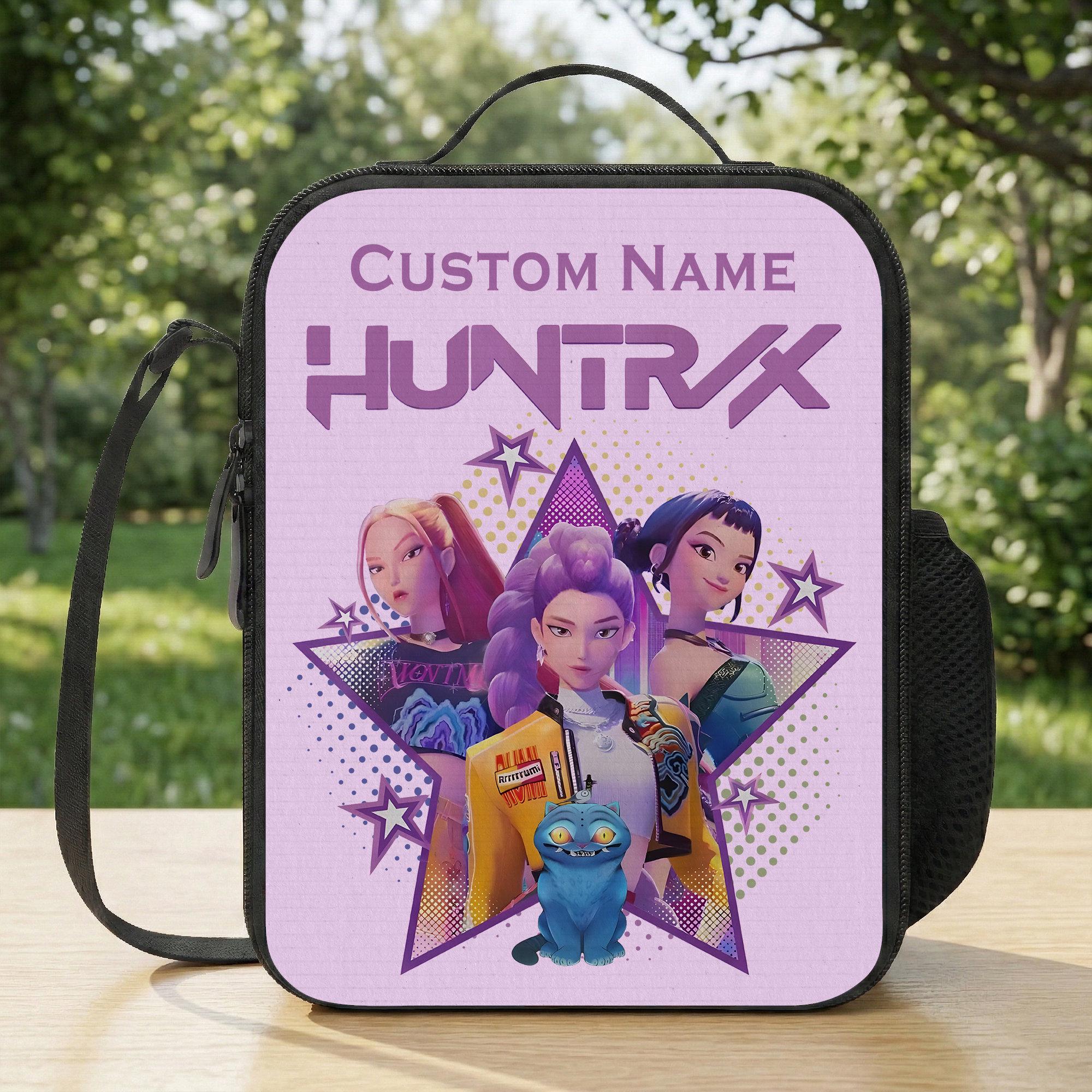 Custom Kpop Demon Hunters Lunch Bag, Personalized Kpop Demon Hunters Lunch Box for School or Work, Picnic Lunch Bag