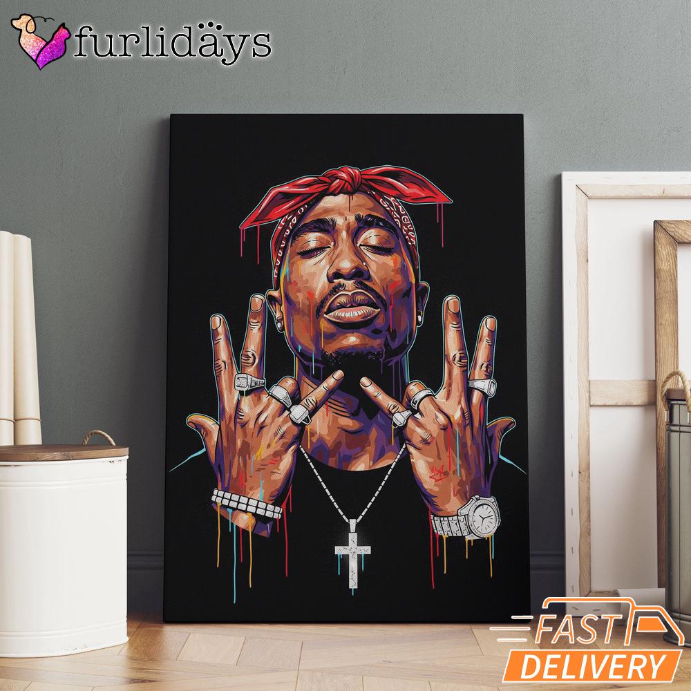 Tupac Westside Hands Canvas, Rap Lengends Poster