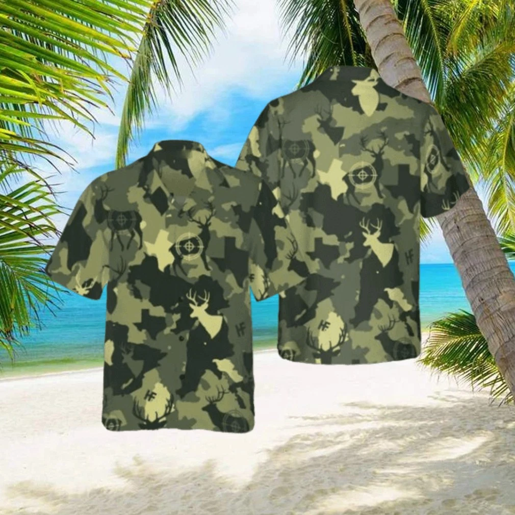 Texas Camouflage Hawaiian Shirt for Deer Hunting