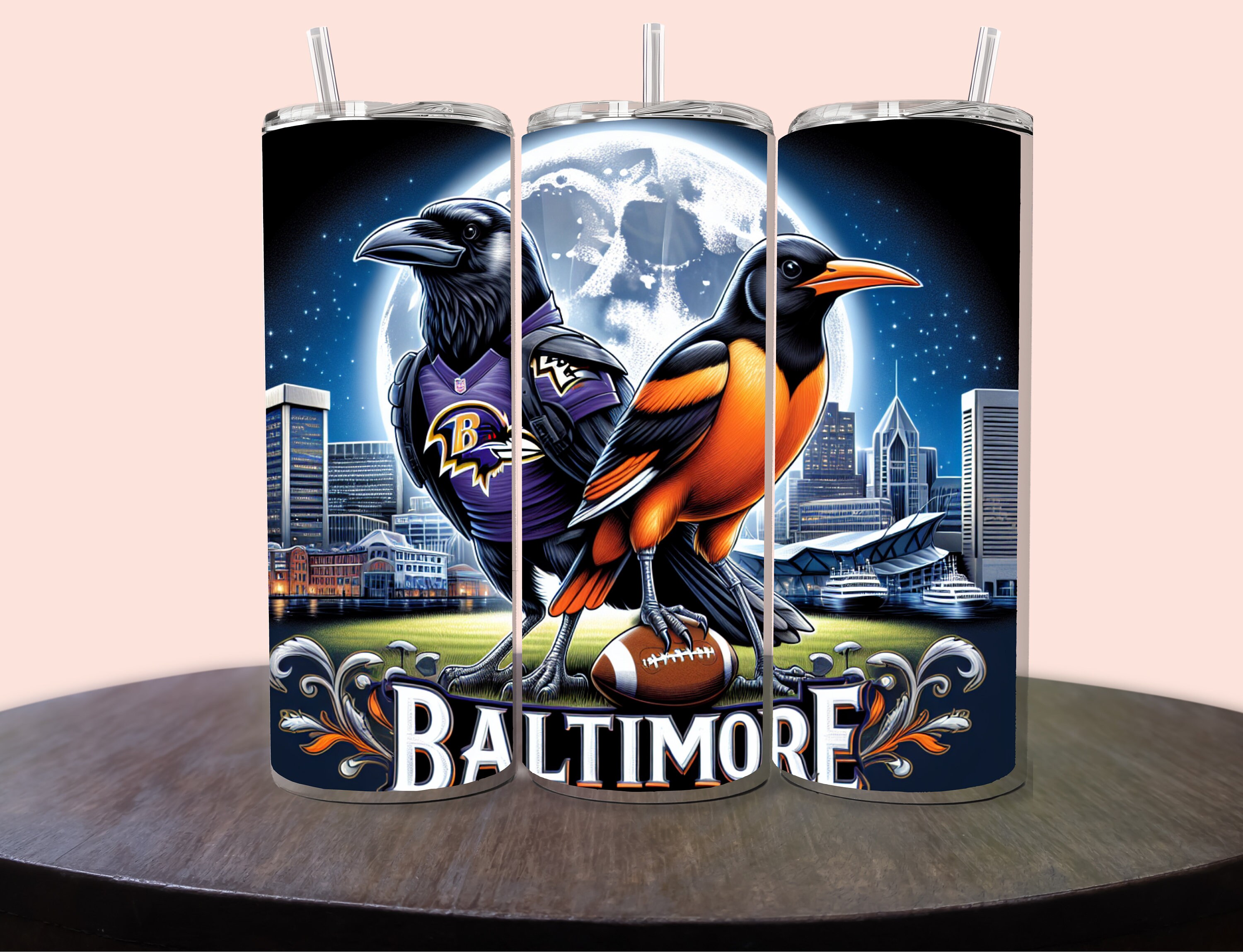 Baltimore Oriole Tumbler Oriole Cup Baltimore Tumbler Raven Cup Baltimore Oriole Travel Cup Baltimore Oriole and Raven