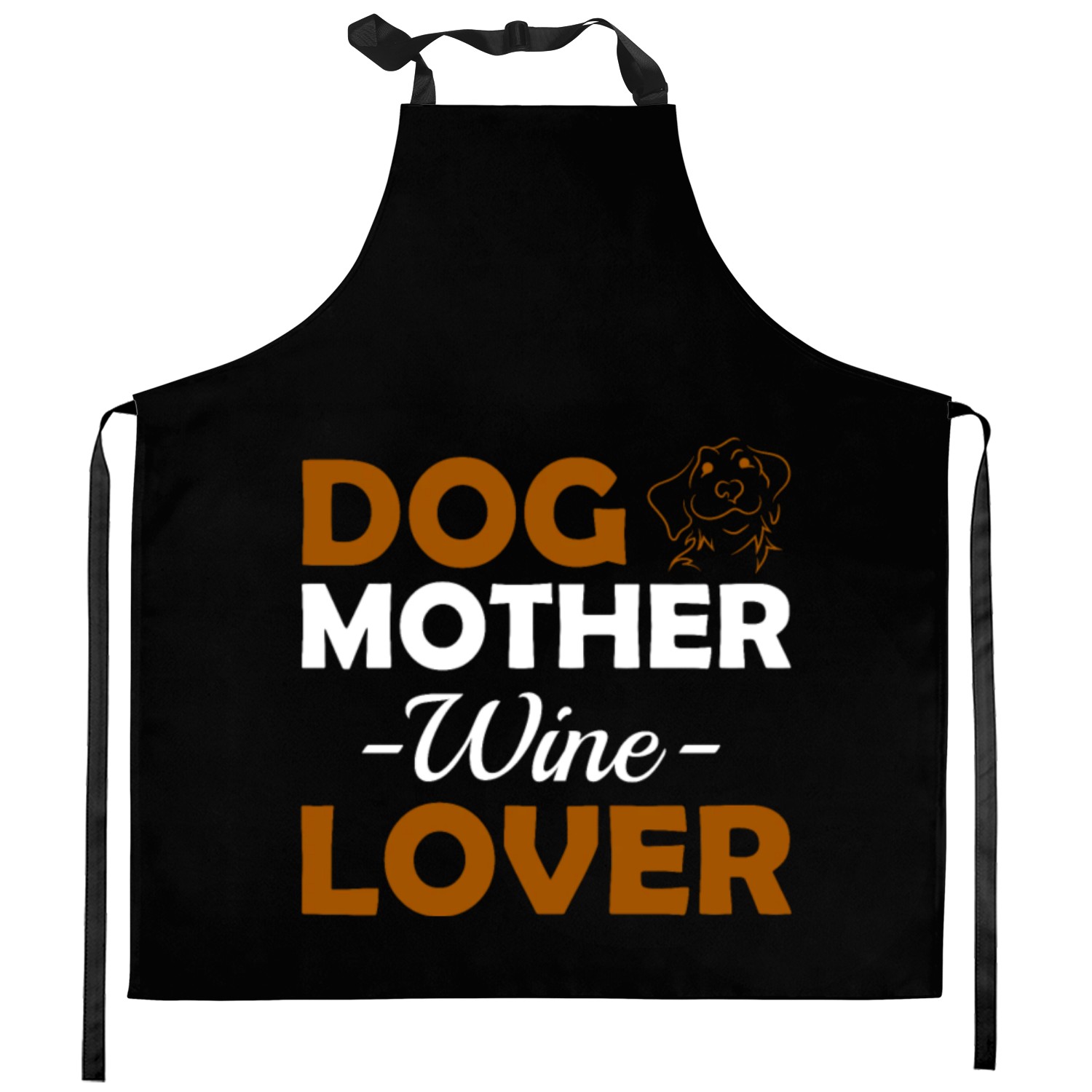 Dog Mother Wine Lover Cute Mom Drinking Gift Kitchen Aprons