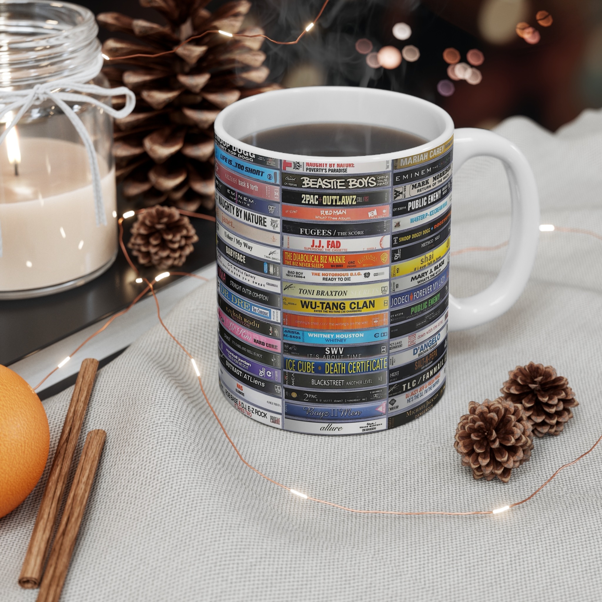 Classic 80’s & 90’s Hip Hop Tapes Cassette Accent Mug