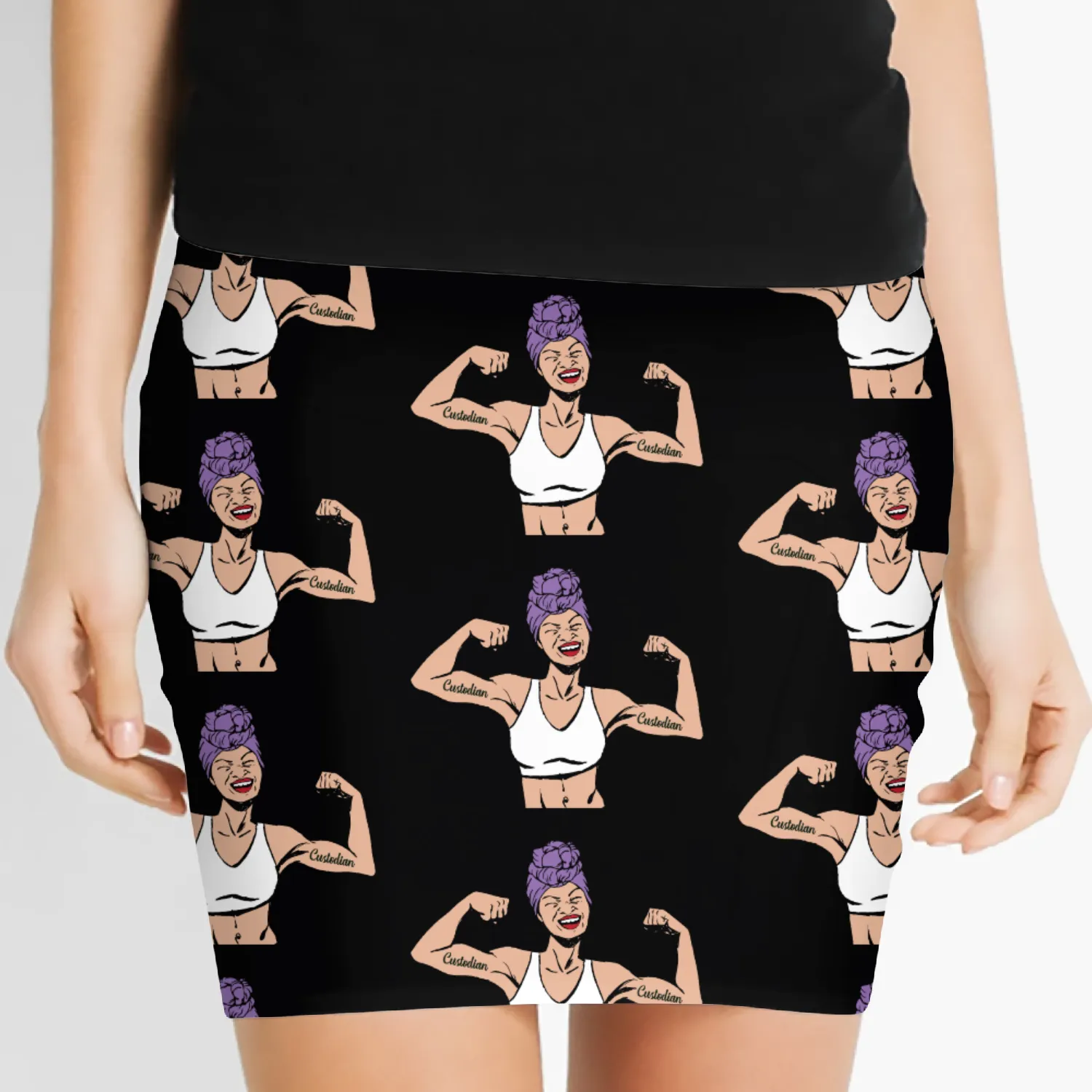 Strong Women First Day Of School Custodian Women's Mini Skirts