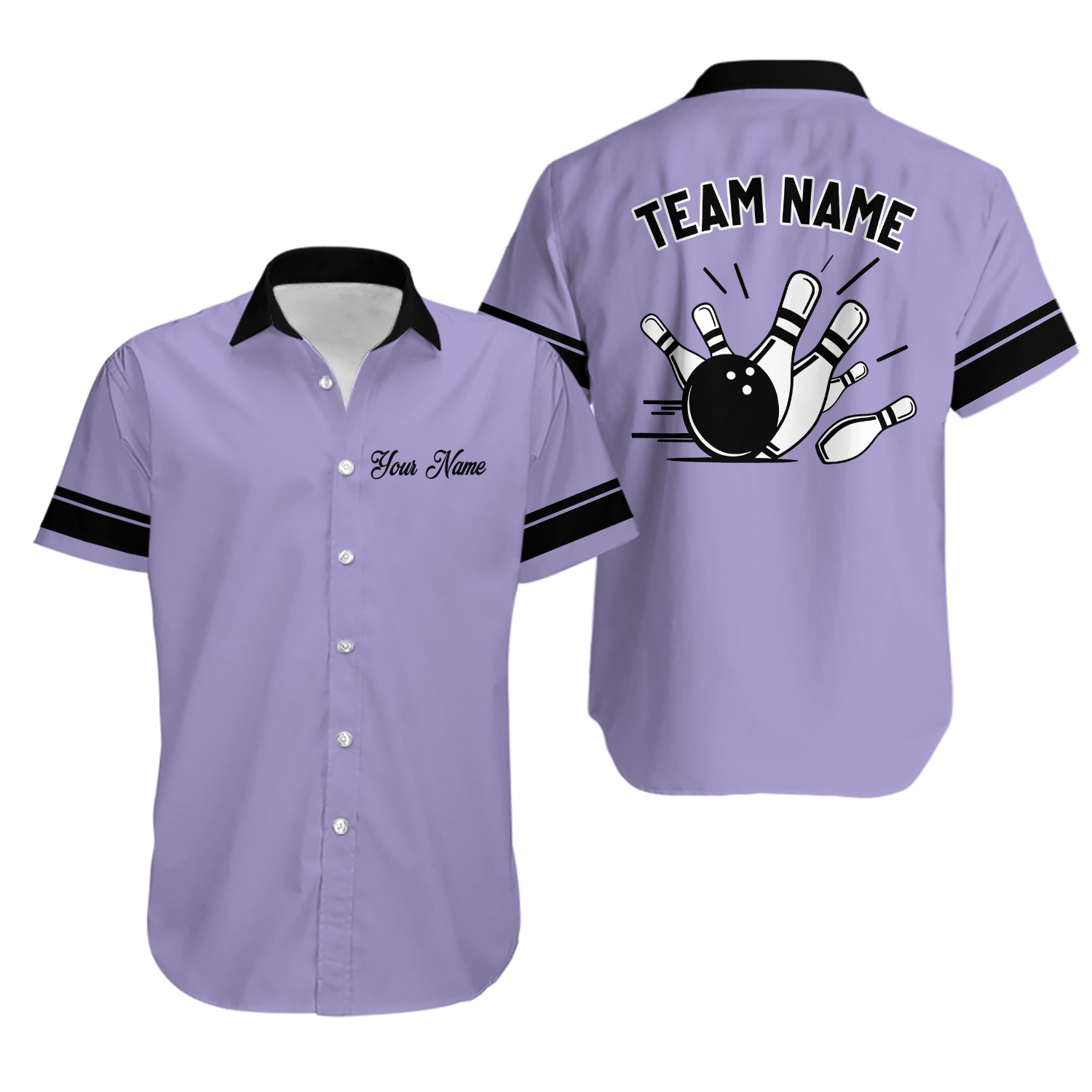 Personalized Retro Bowling Hawaiian Shirt for Men Women, Custom Name Bowling Shirt, Bowling Pocket Shirt, Vintage Bowling Team Name Shirt