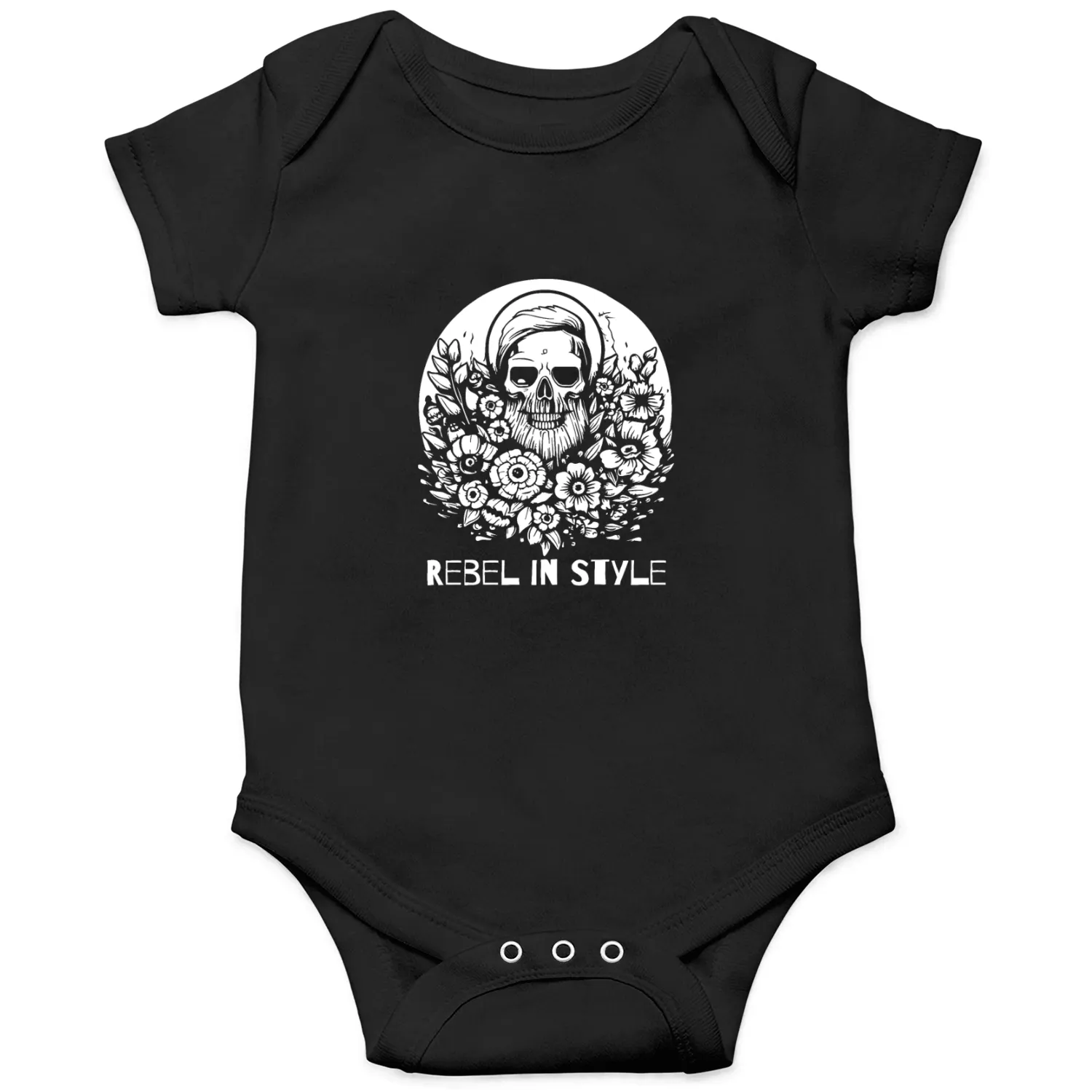 Rebel in Style with Flowers Onesies