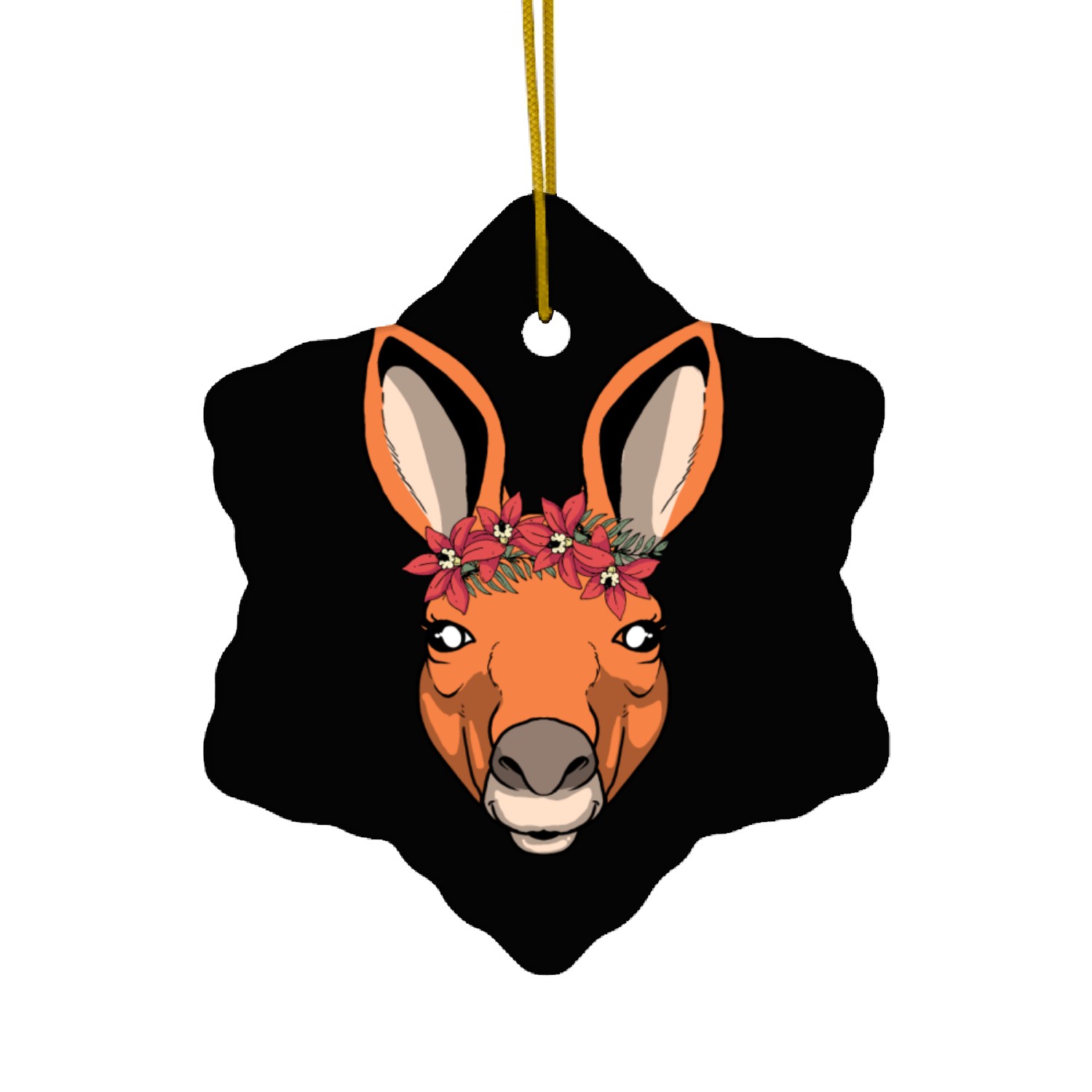 She is Kangoroo Ceramic Ornaments