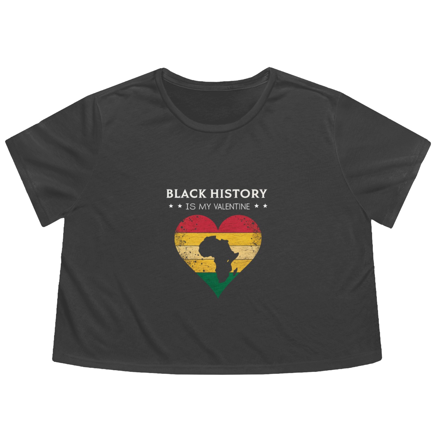 Black History Is My Valentine Flowy Cropped Tees