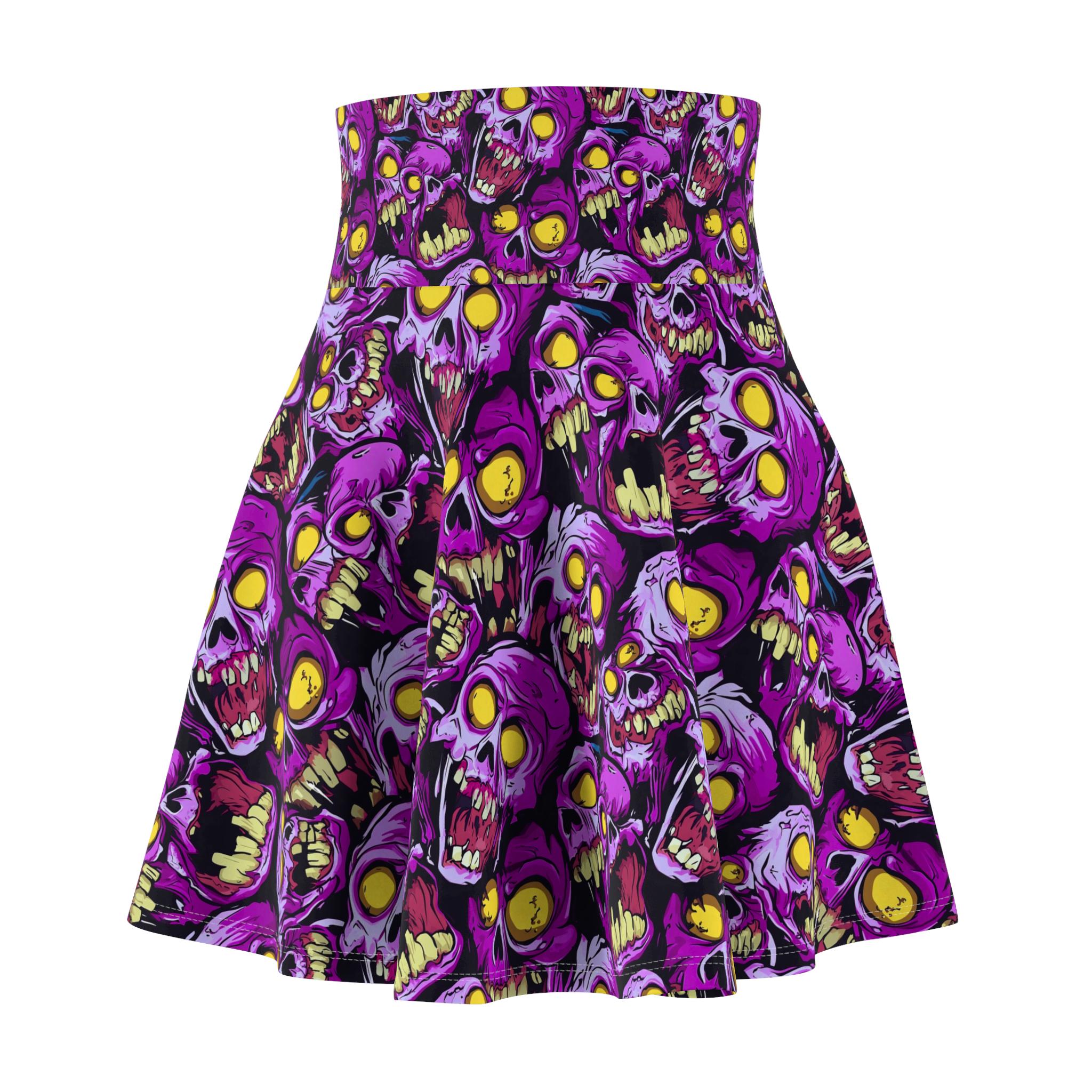 Zombie Skater Skirt, Cute and Vibrant Women's Fashion Apparel