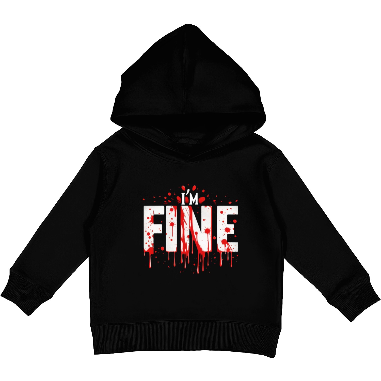 i m fine Kids Pullover Hoodies