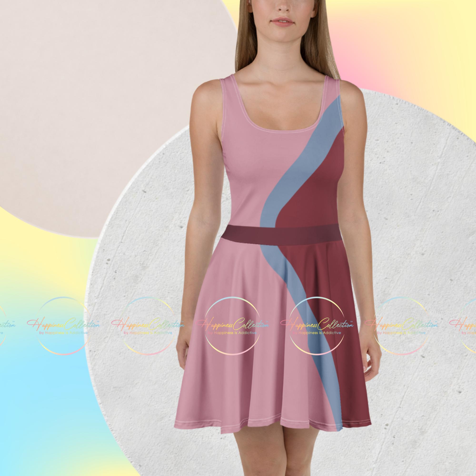 The Bubblegum Wall Women's Summer Skater Dress