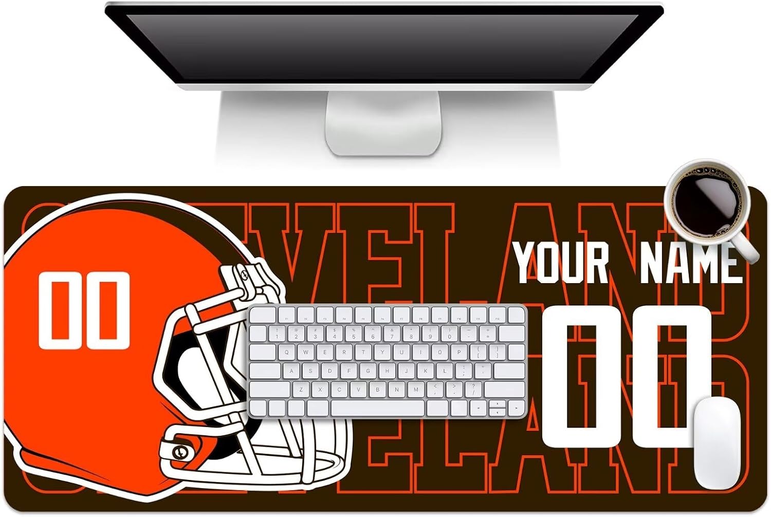 Custom Cleveland Browns Mouse Pad, Desk Pad for Men Women Youth Gifts