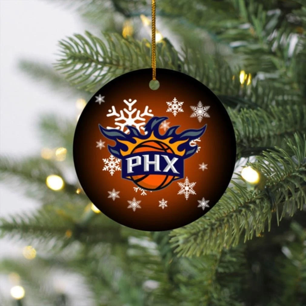 Phoenix Basketball Suns Team Christmas Ceramic Ornament Gift Decor