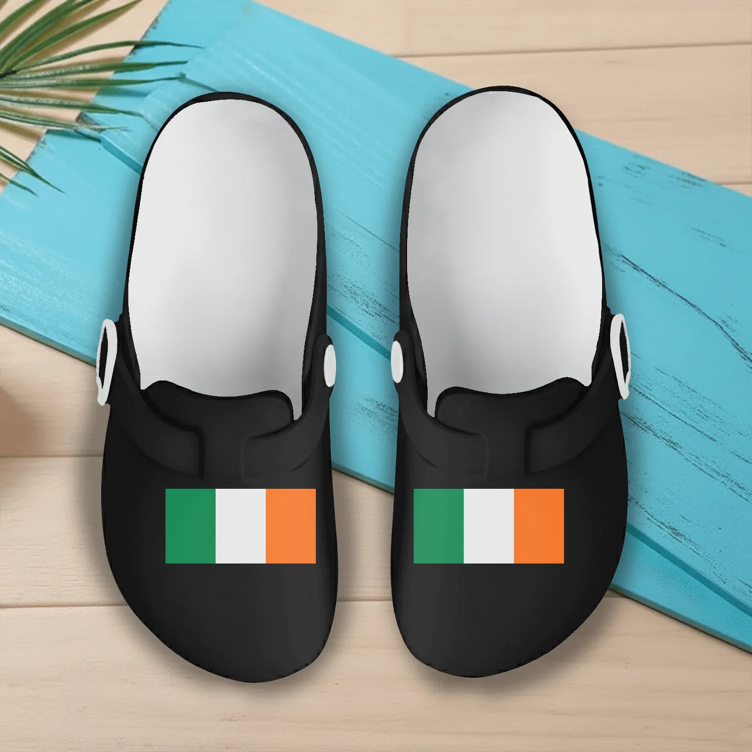 Ireland flag Slip On Clogs