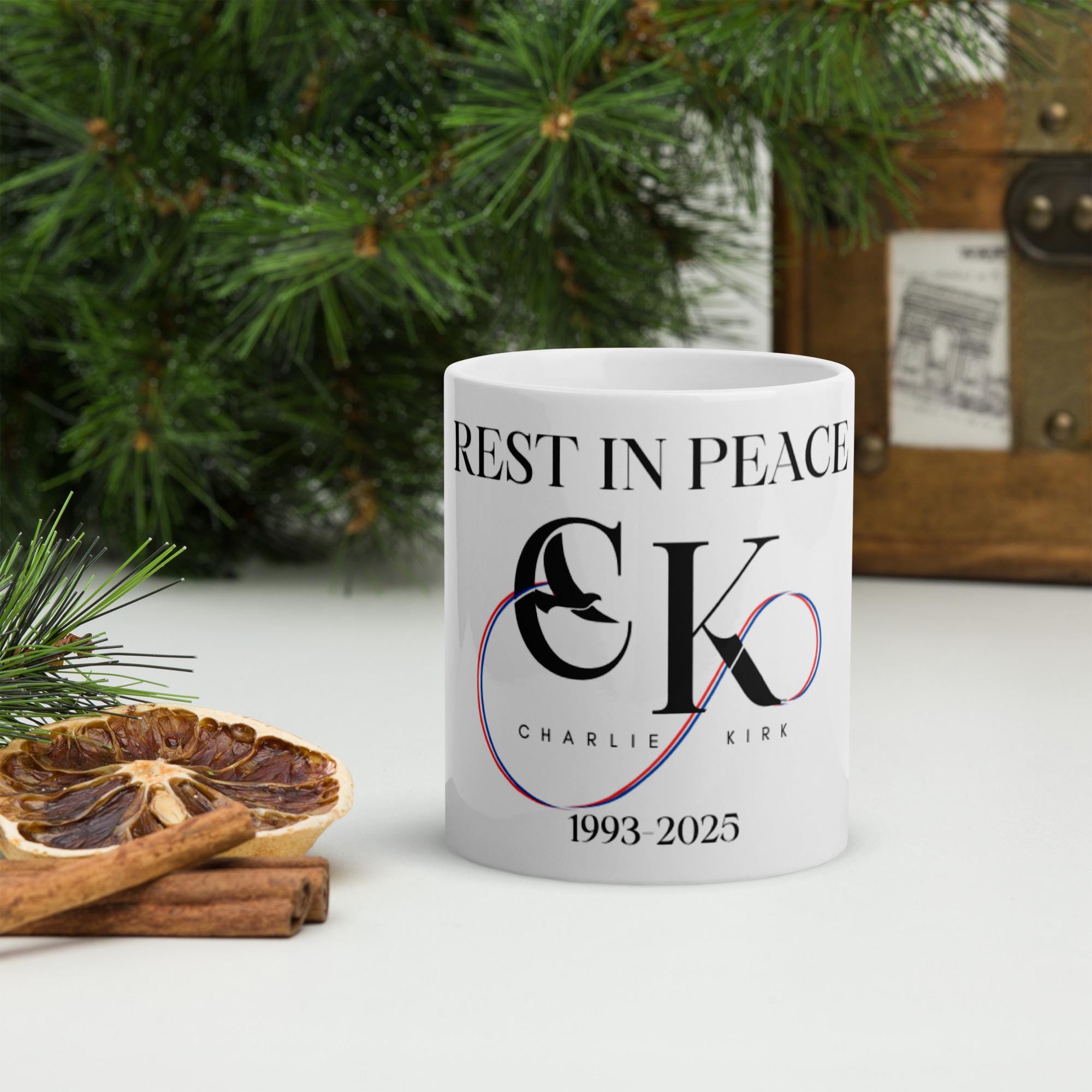 Charlie Kirk Memorial Mug, Tribute Coffee Cup, Celebrate Life Faith and Country, Inspirational Christian Gift