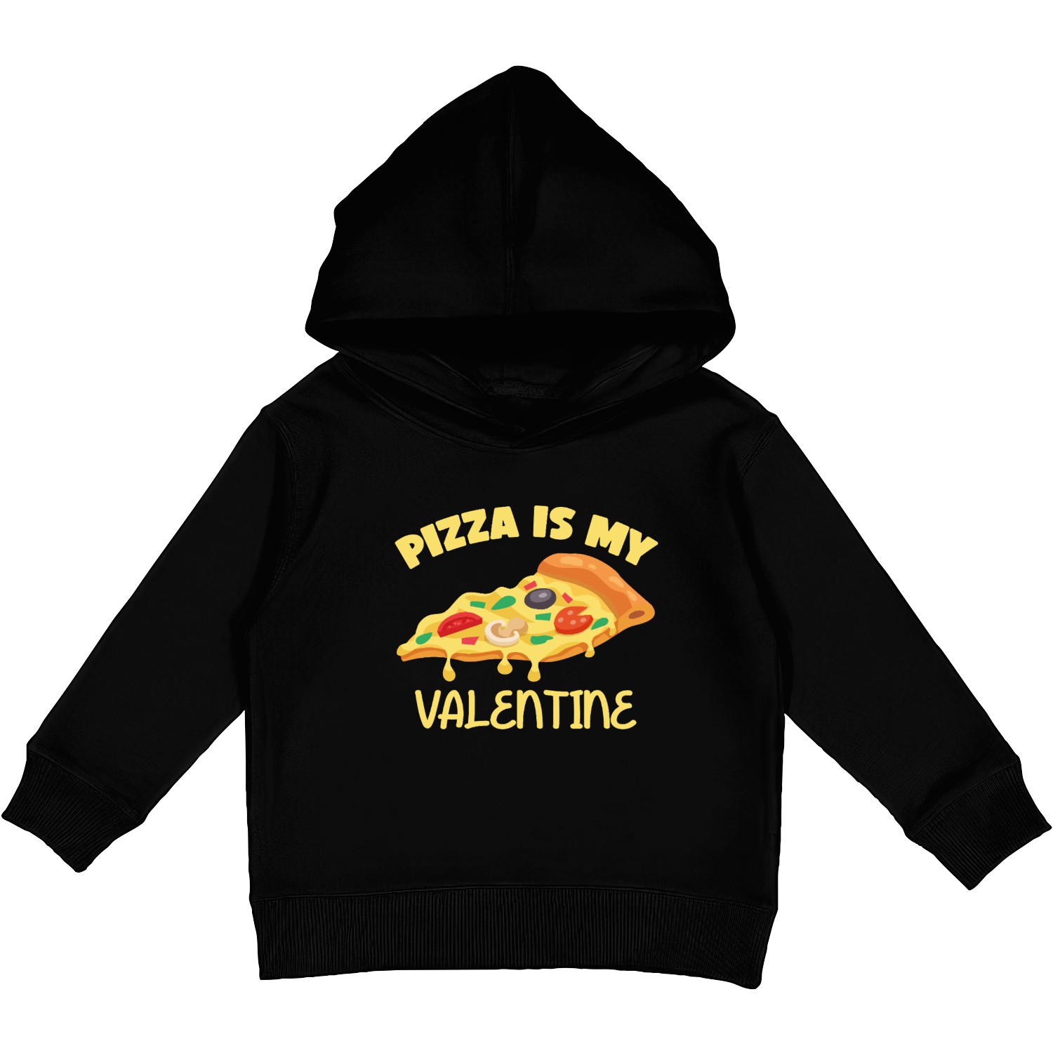 Pizza is my valentine Kids Pullover Hoodies