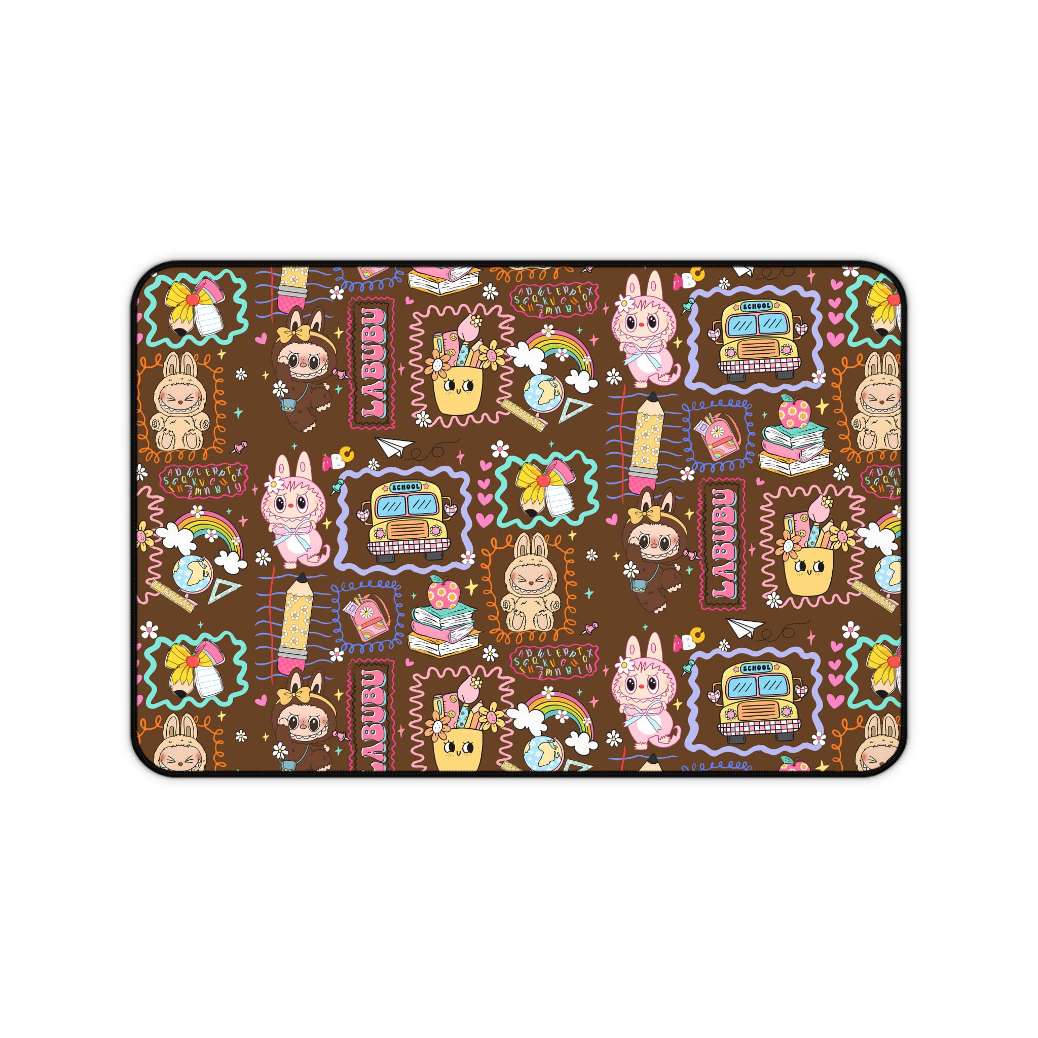 Labubu Desk Mat Kawaii Gamer Mousepad for Kids & Teens Cute Bunny Monster Extended Mouse Pad