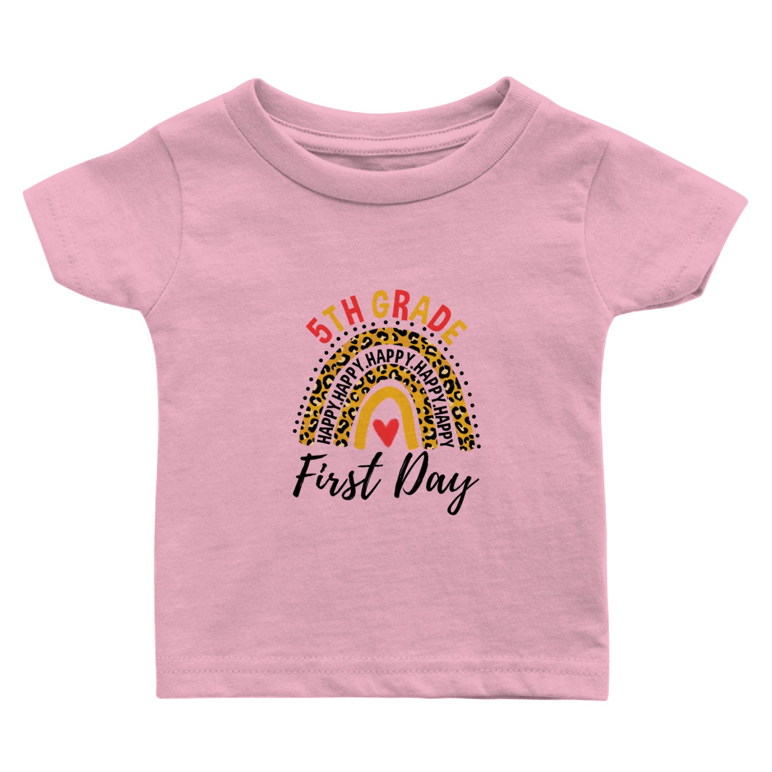 Rainbow First Day Of School 5th Grade Teacher Baby T Shirts