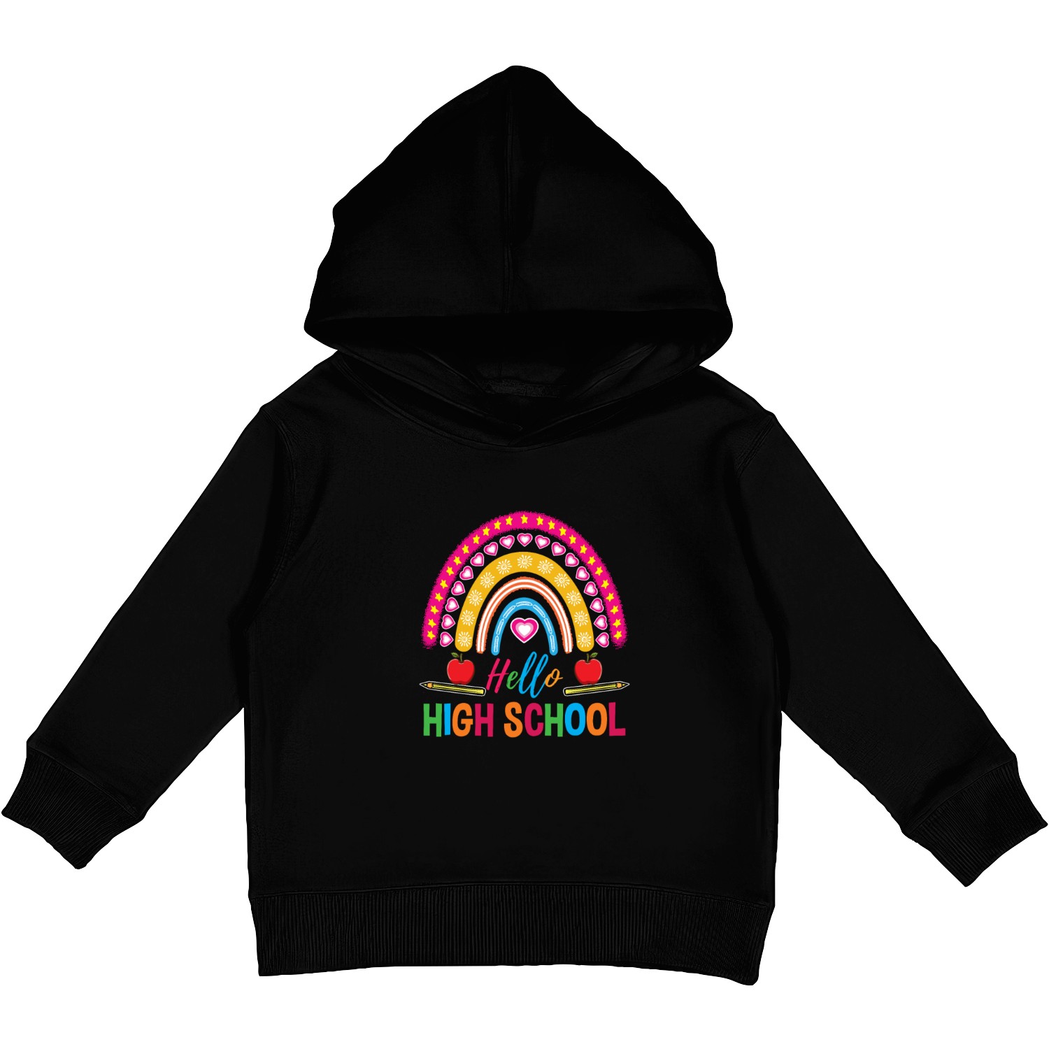 Hello High School Teacher Rainbow Kids Pullover Hoodies