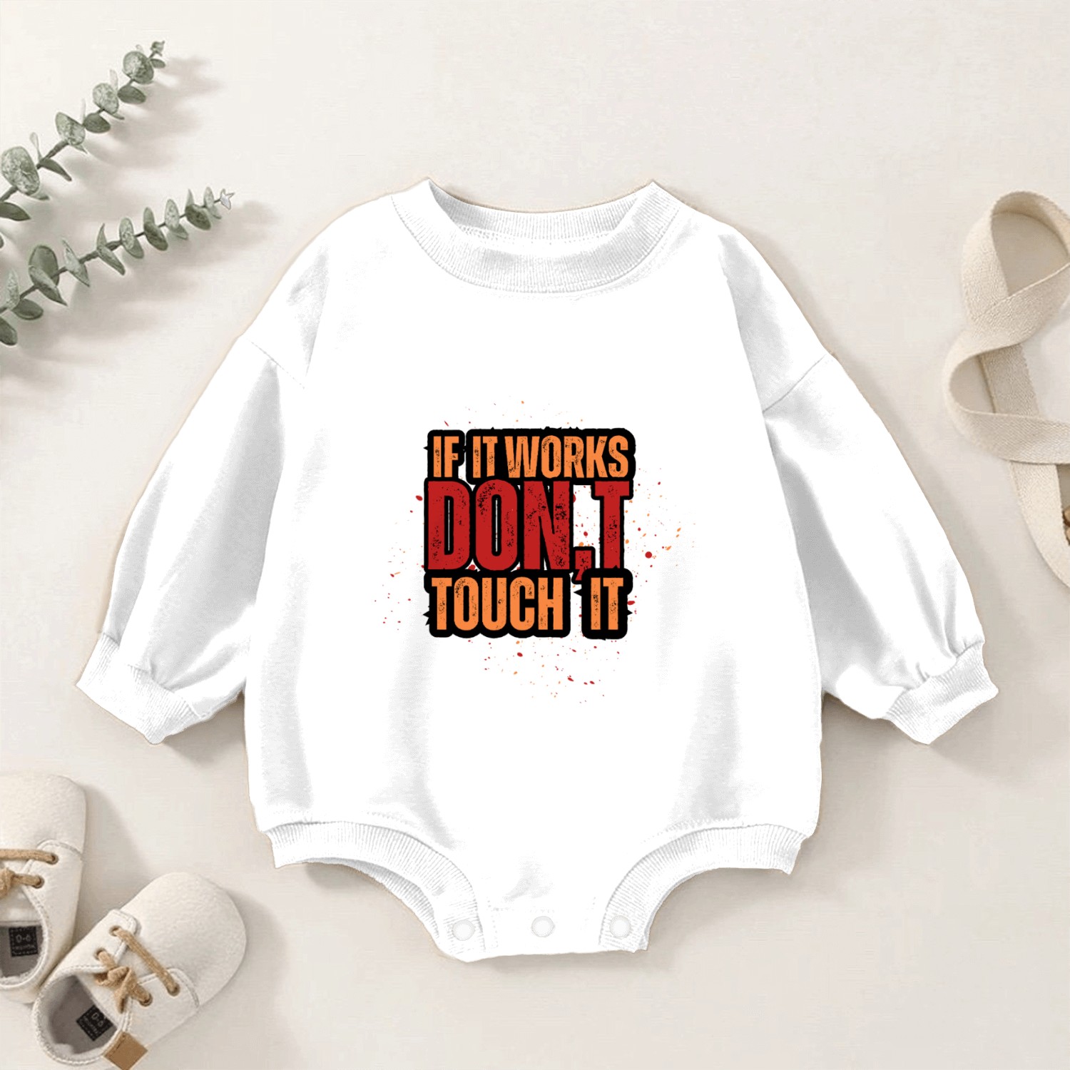 dont touch it Baby Romper Sweatshirts
