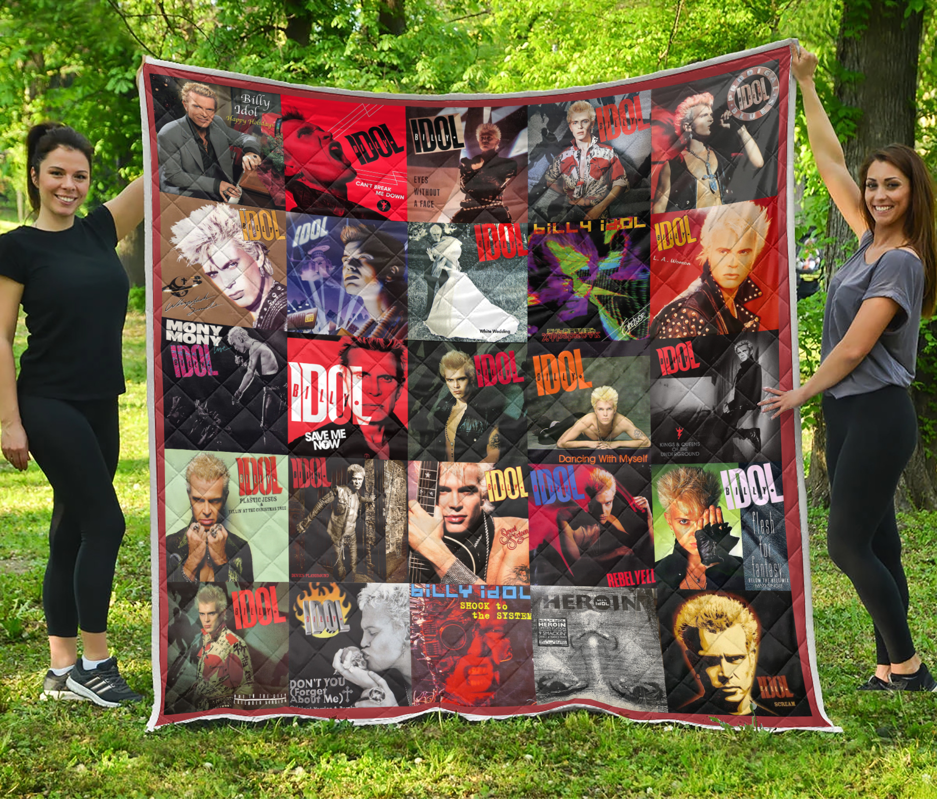 Billy Idol Albums Quilt Blanket, Gift for fan Music Lovers