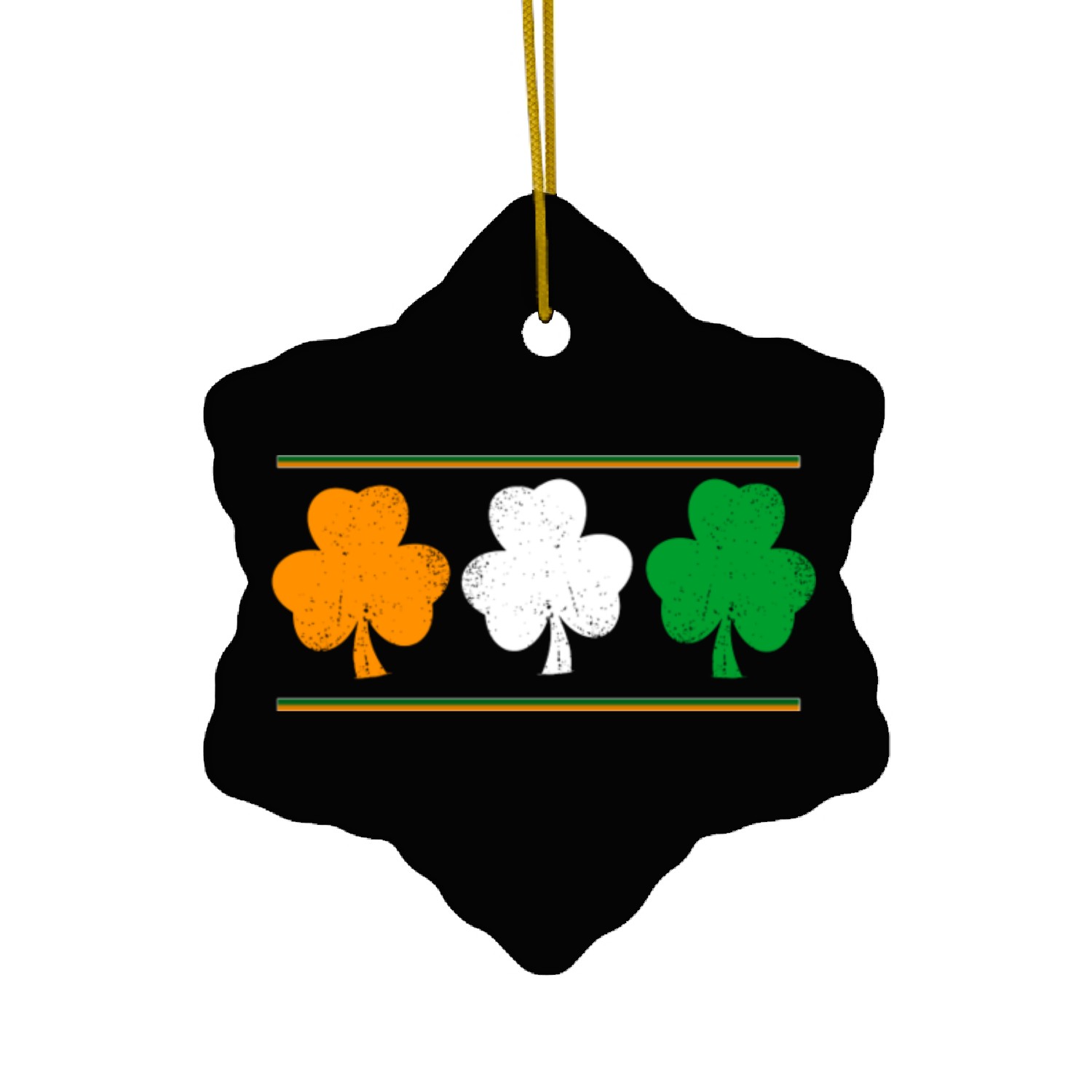 Irish Clover Ceramic Ornaments