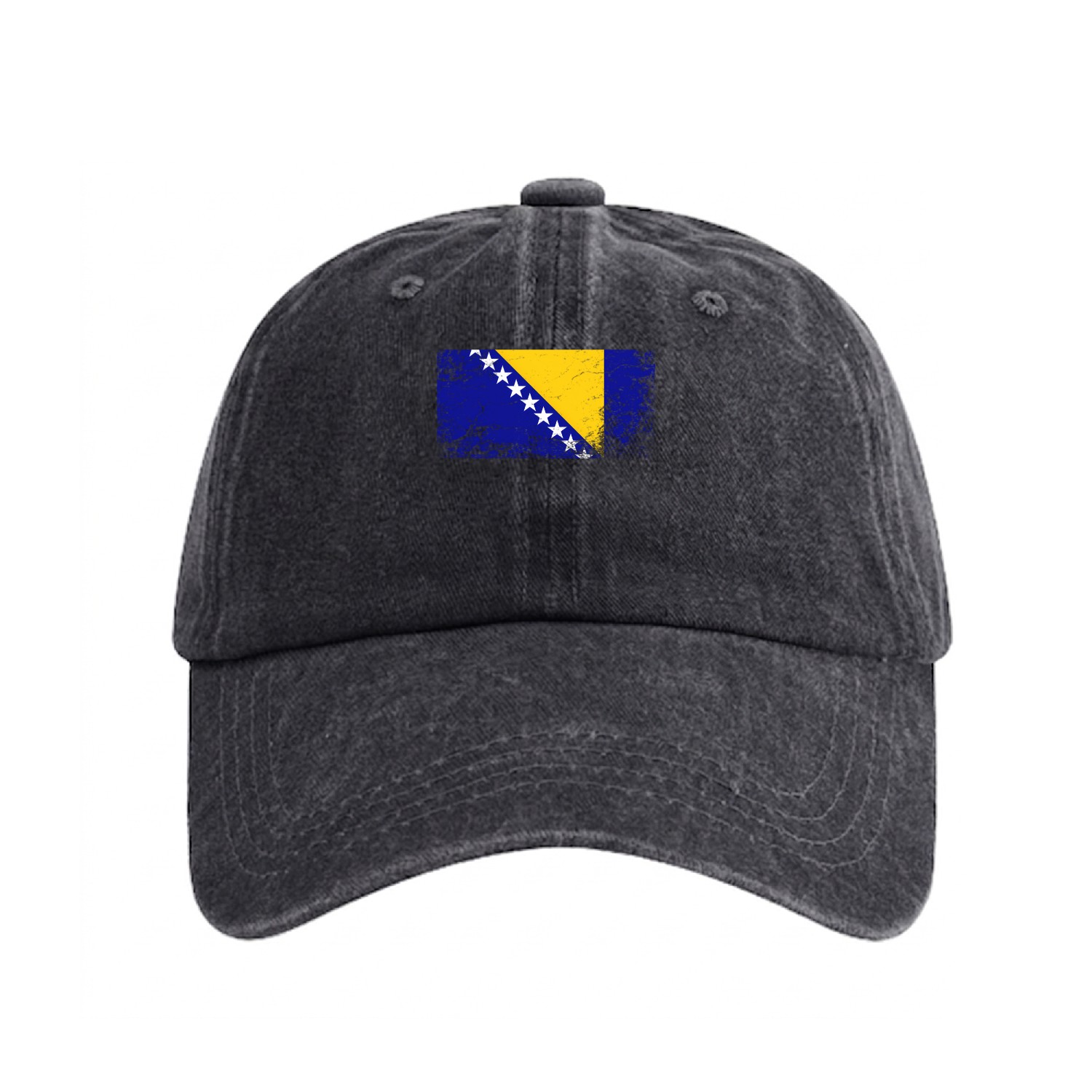 Bosnia And Herzegovina National Flag Washed Denim Baseball Caps
