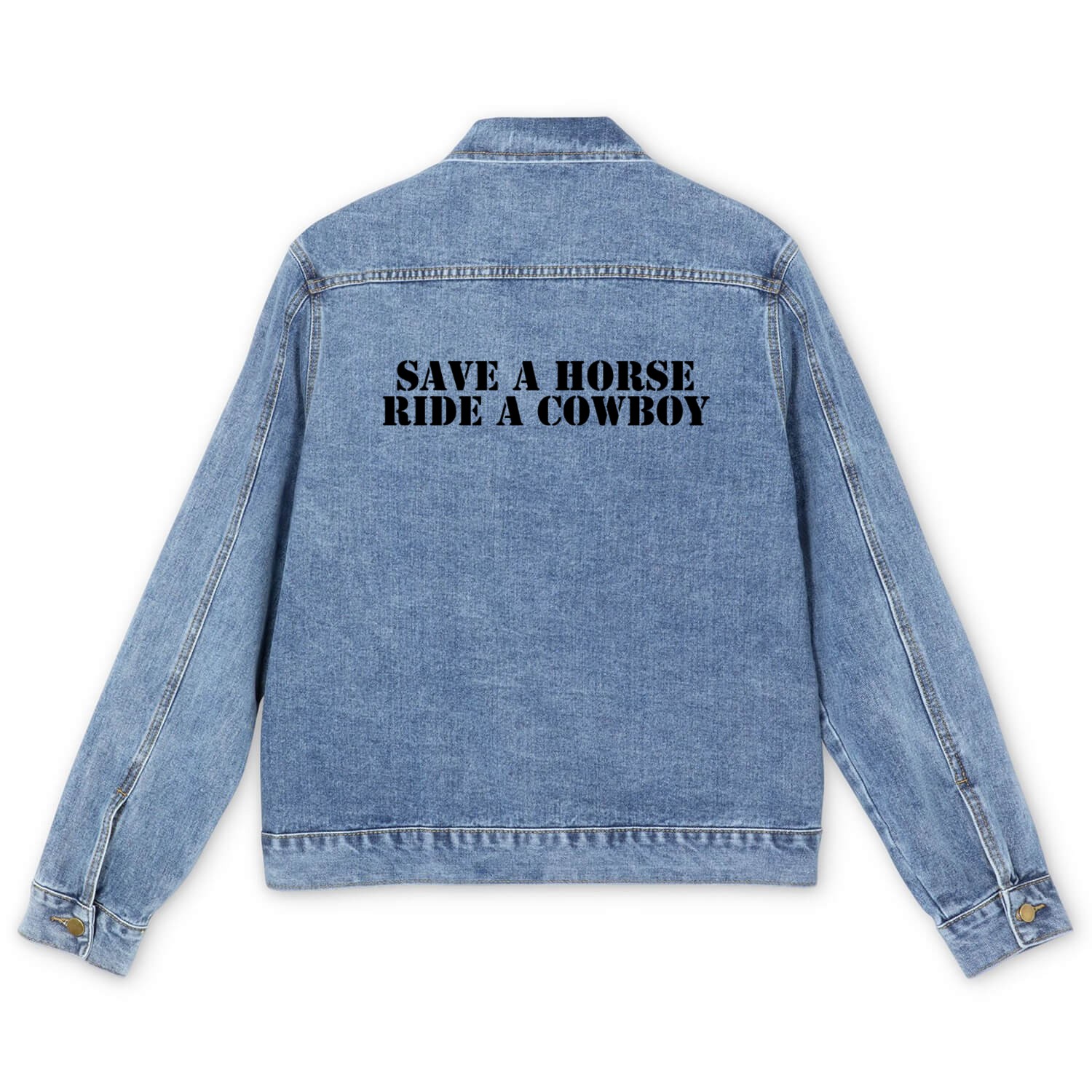 Save a Horse Ride a Cowboy Men's Denim Jackets