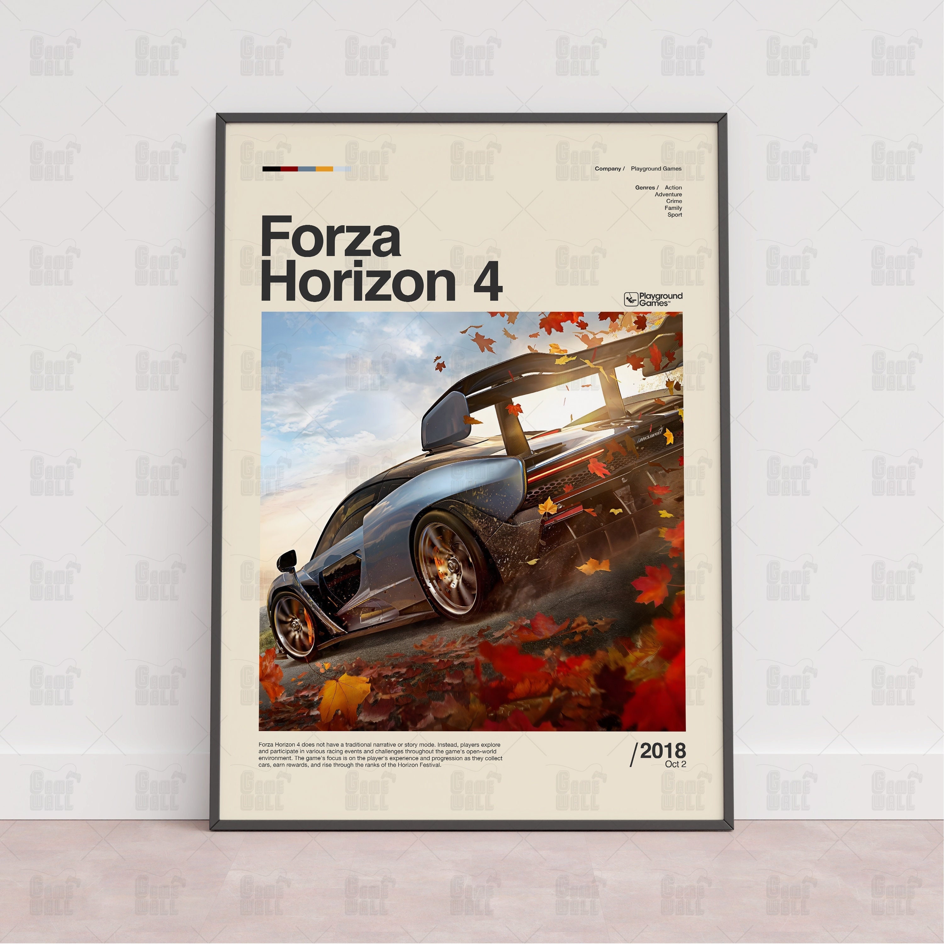 Forza Horizon 4 Poster, Gaming Room Poster, Gaming Wall Poster, Gaming Print Poster, Game Gift, Video Games Poster, Gaming Wall Art