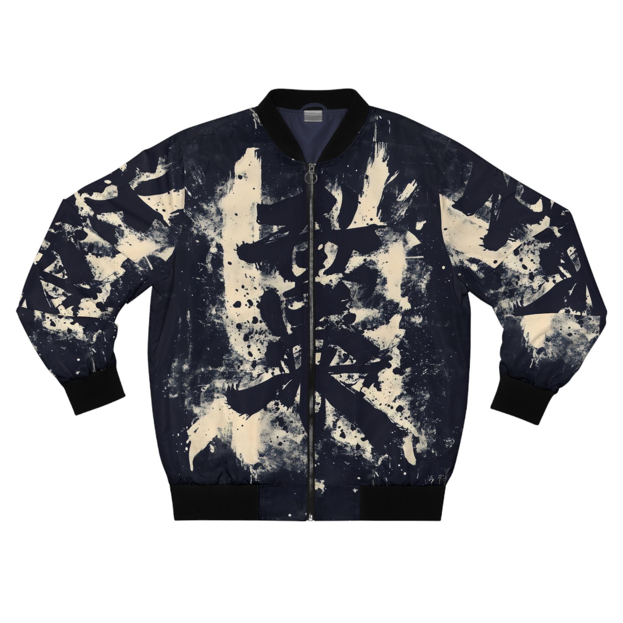 Japanese Streetwear Bomber Men's Jacket ,Men's AOP Bomber Jacket,,Cute Aesthetic Bomber Jacket