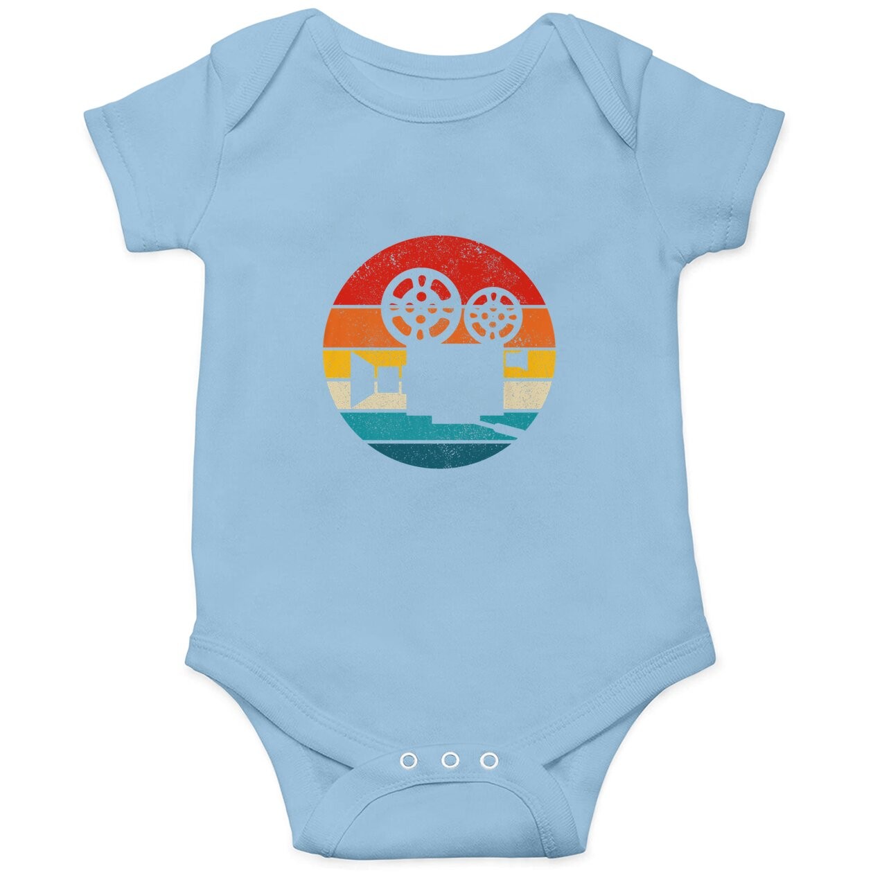 Camera Vintage Movie Director Chair Film Making Baby Bodysuit