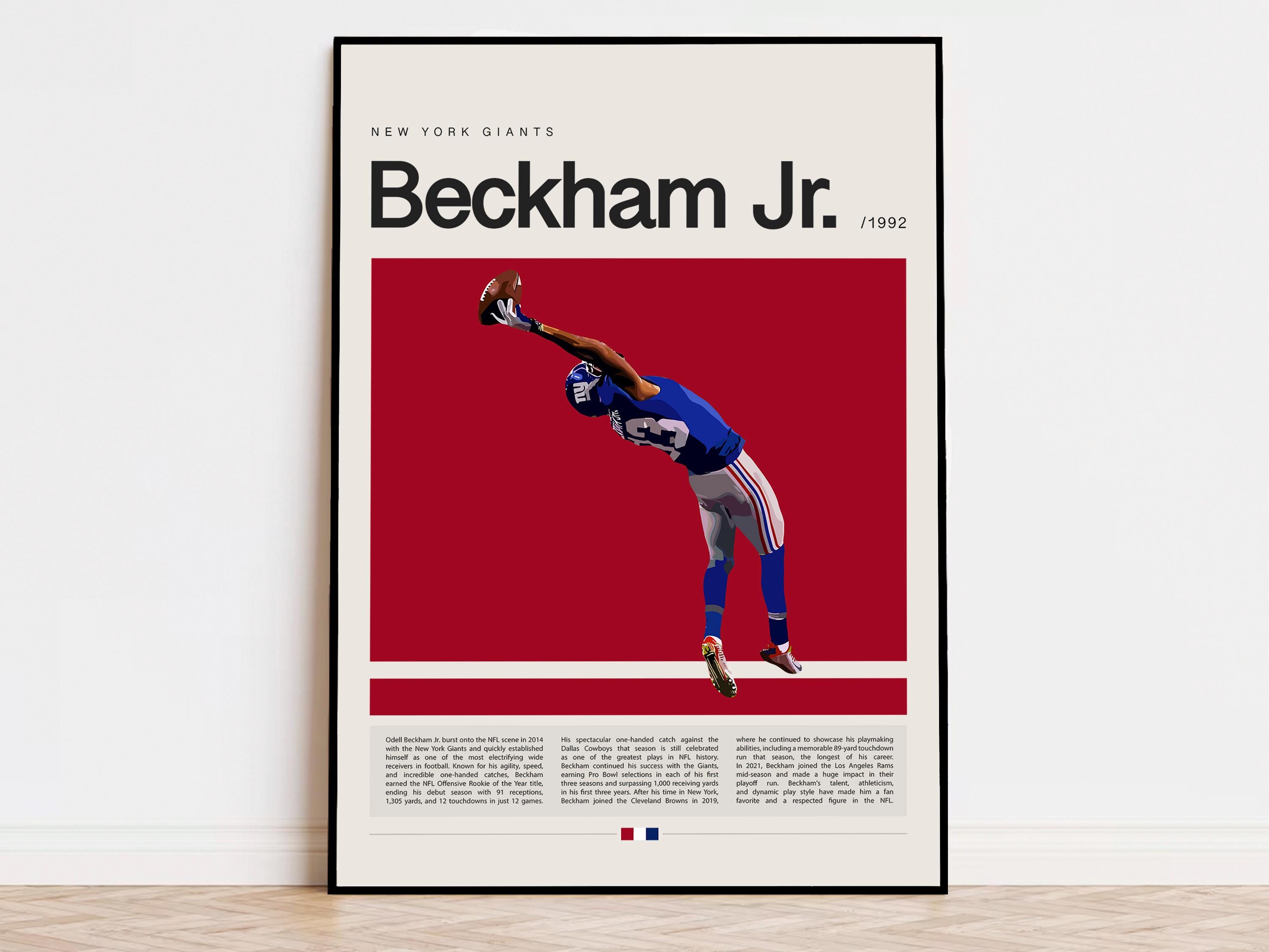 Odell Beckham Jr Poster, football Poster, Sports Poster, Modern Sports Art, football Gifts, Super Bowl Poster, American Football Poster