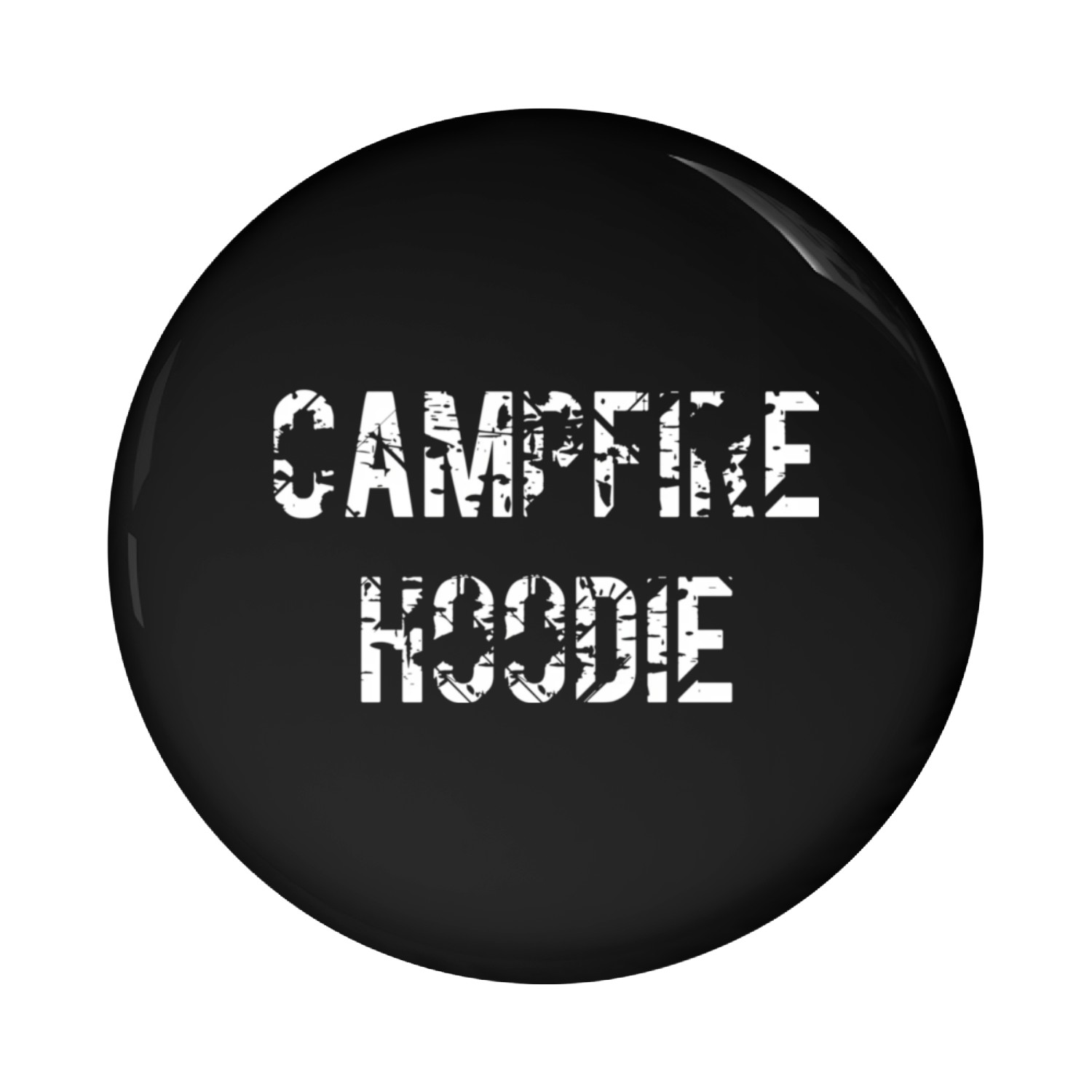 Campfire Distressed Text Pin Buttons