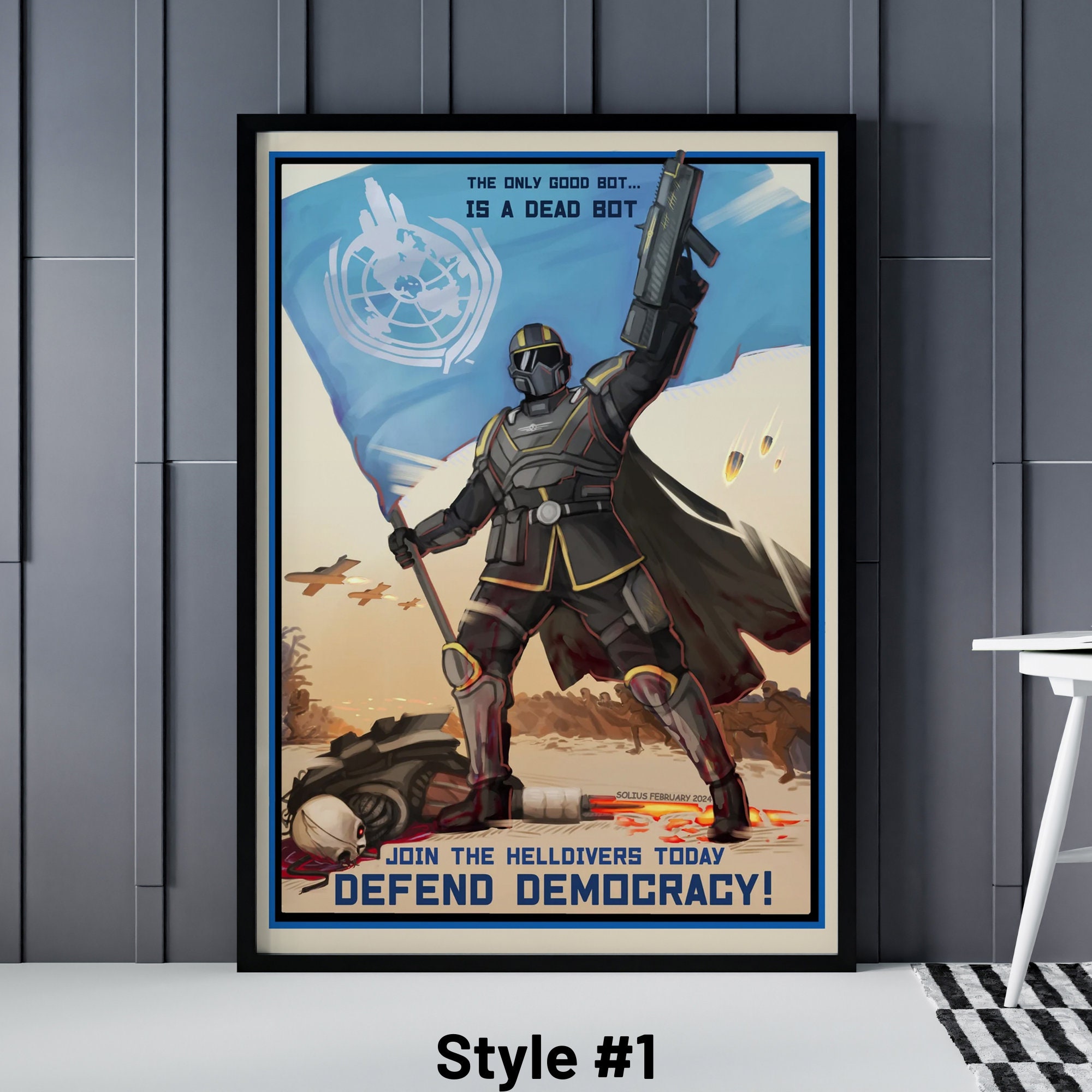 Helldivers 2 Poster - Birthday Gift - Helldivers II Video Game Poster