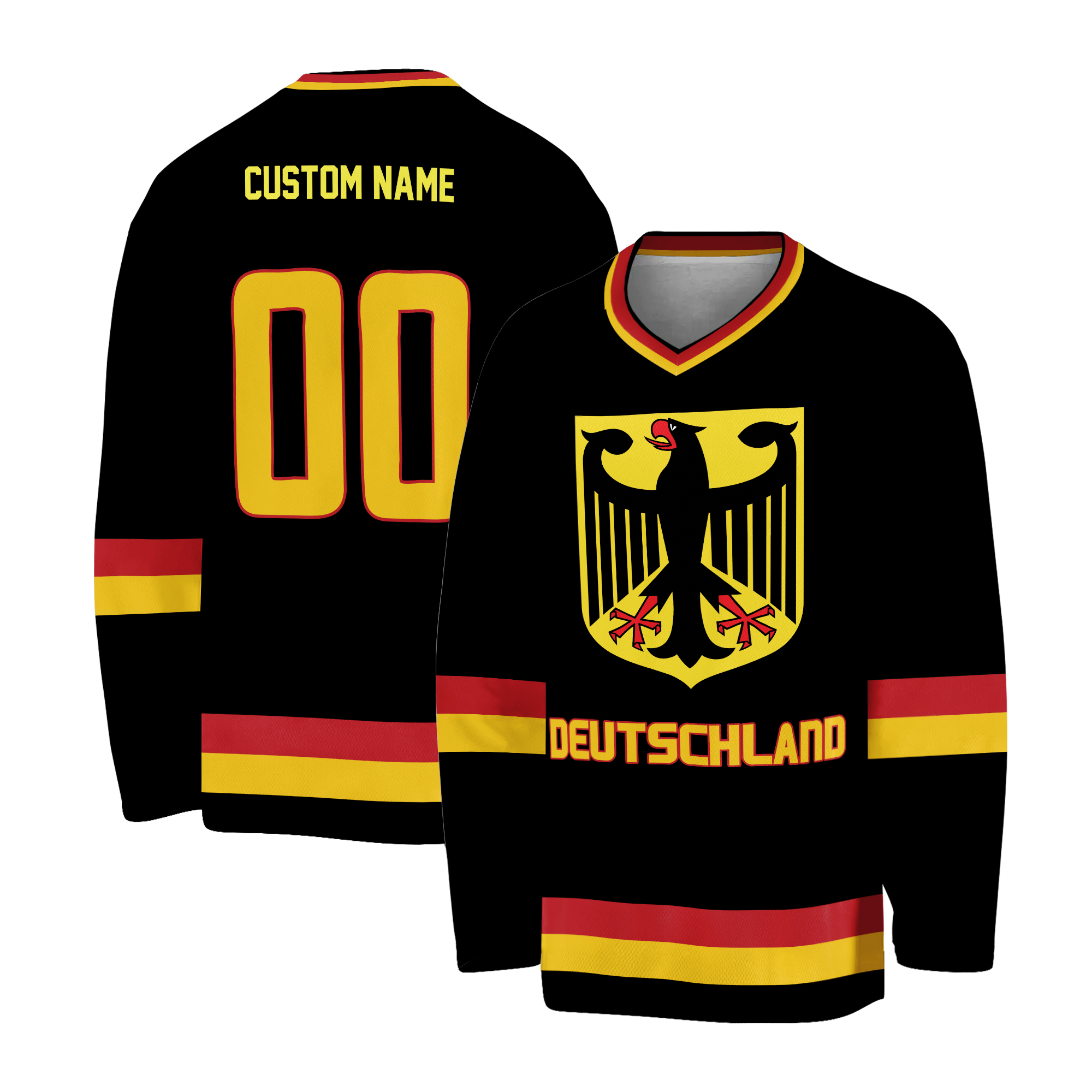 Germany Men's Ice Hockey Jersey Custom Name and Number