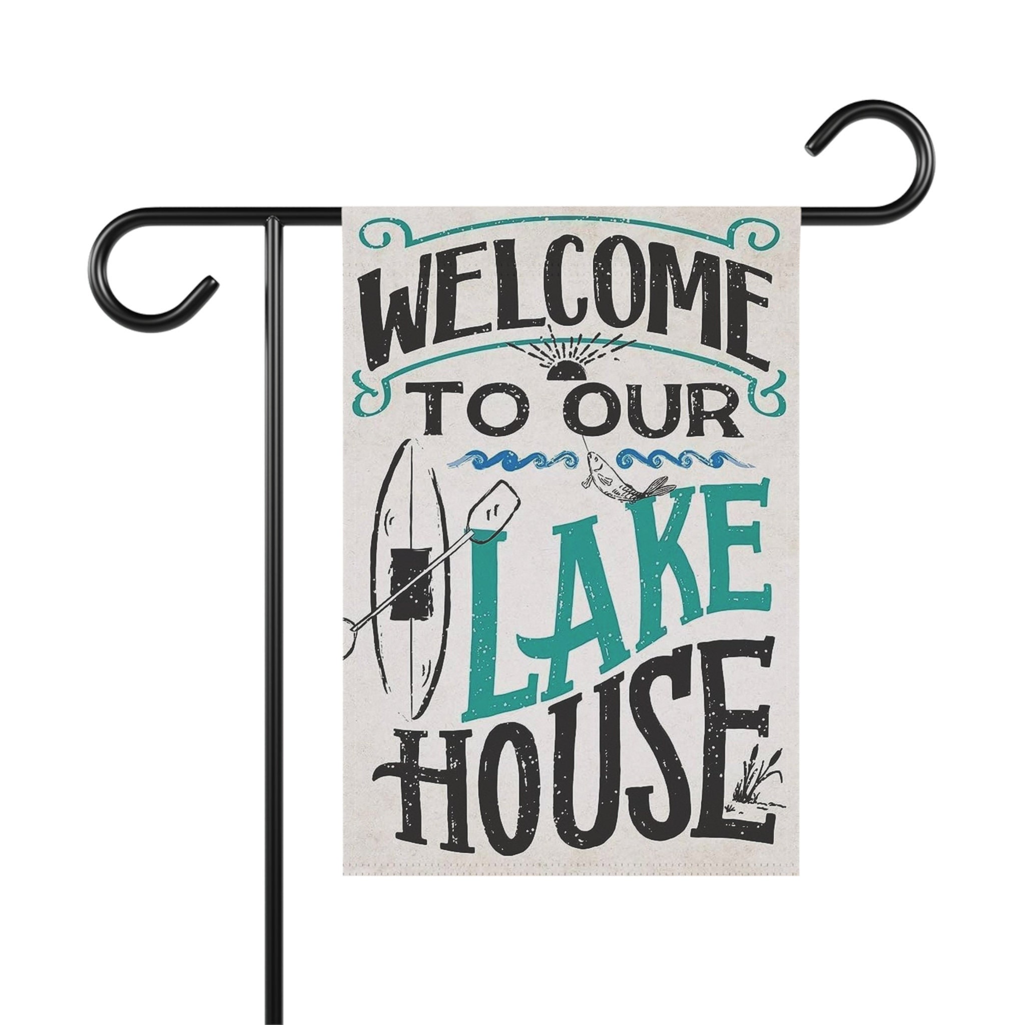 Welcome to Our Lake House- Garden & House Banner- Welcome Flag