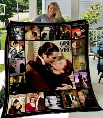 Gone With The Wind Quilt Blanket, Ideal Gifts for Family, Gift for Fan Lovers