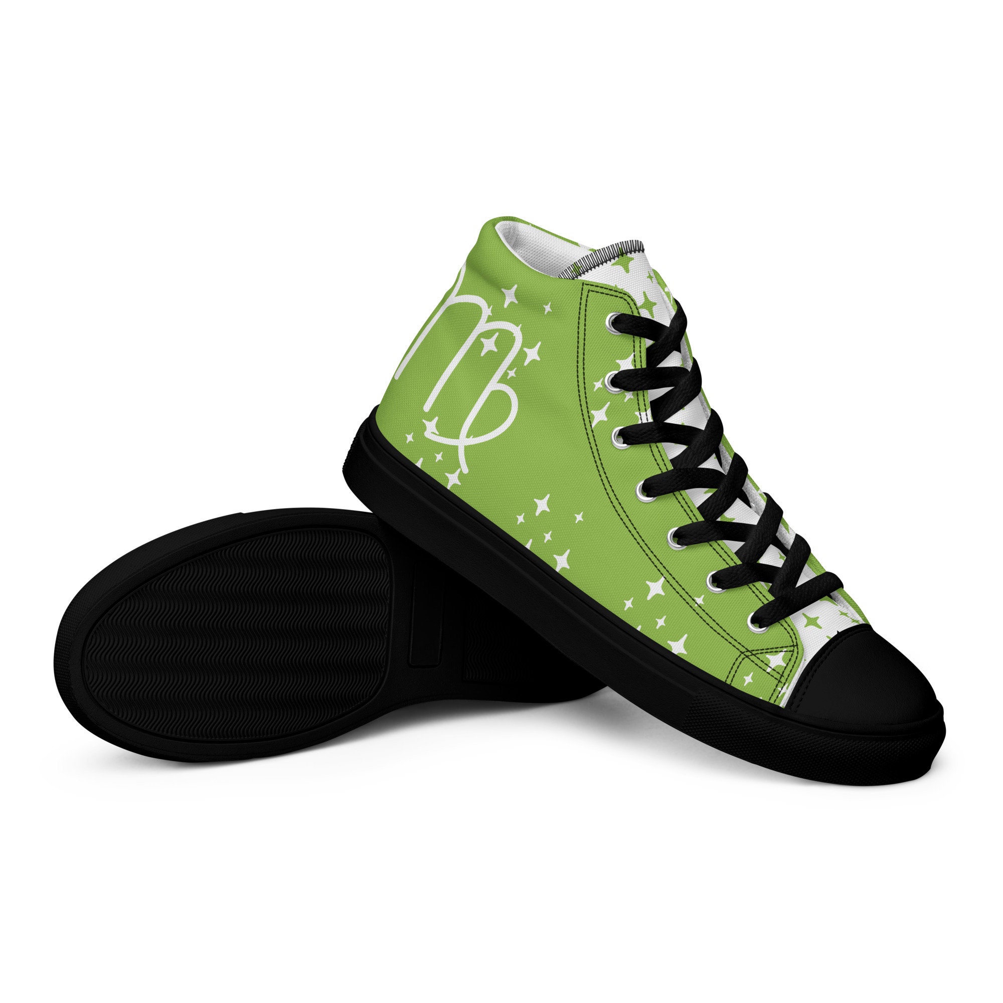 Virgo Peridot Mens High Top Canvas Shoes