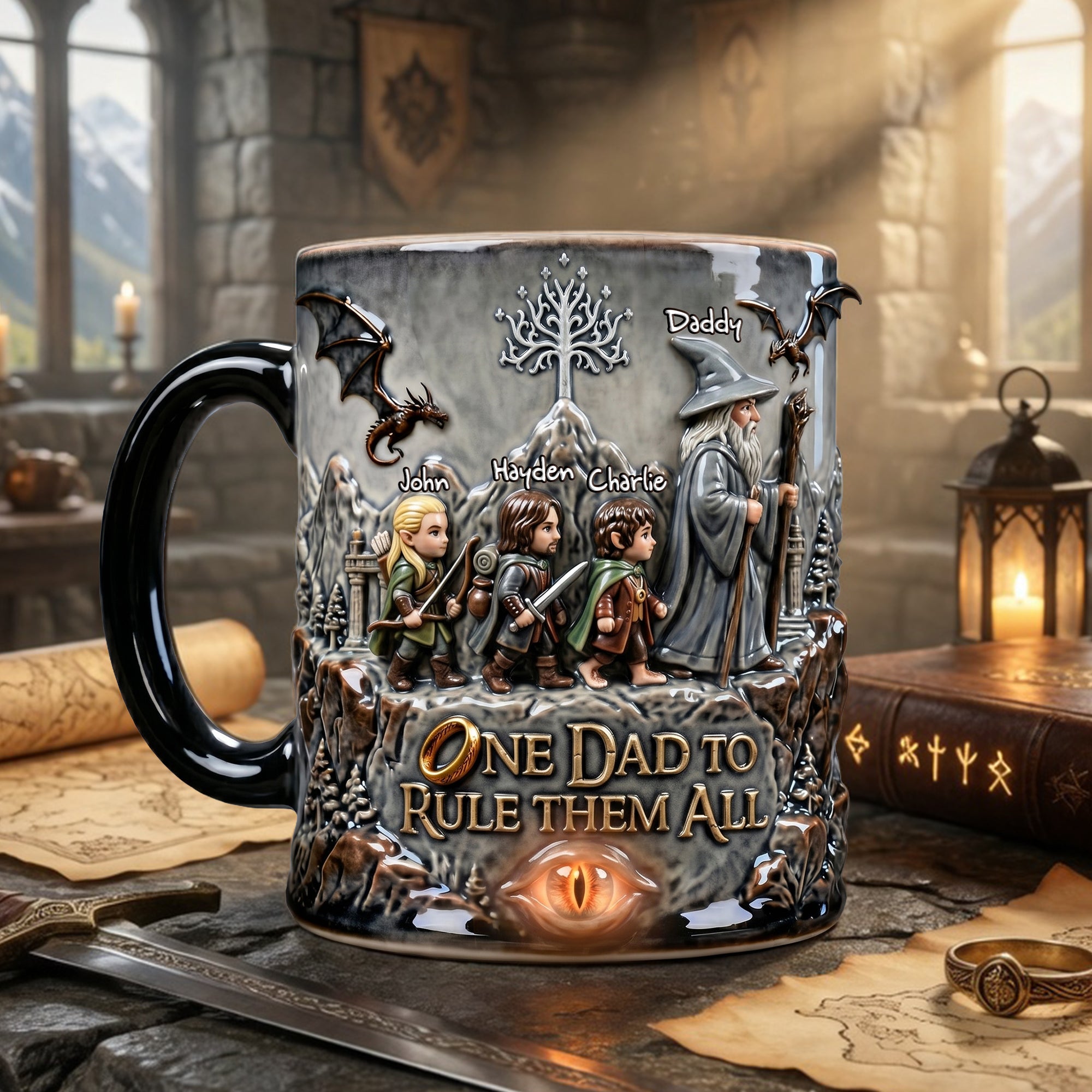 Fantasy Squad Dad Mug Personalized Gift for Dads