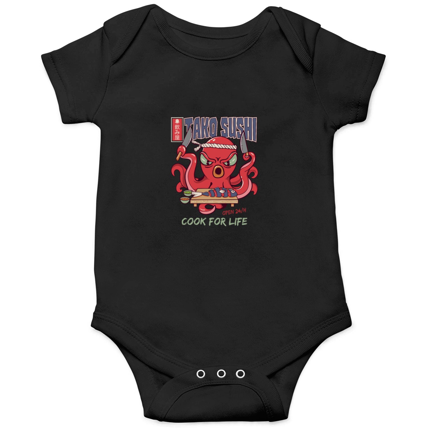 Octopus Sushi Bar Raw fish roll Takoyaki Onesies