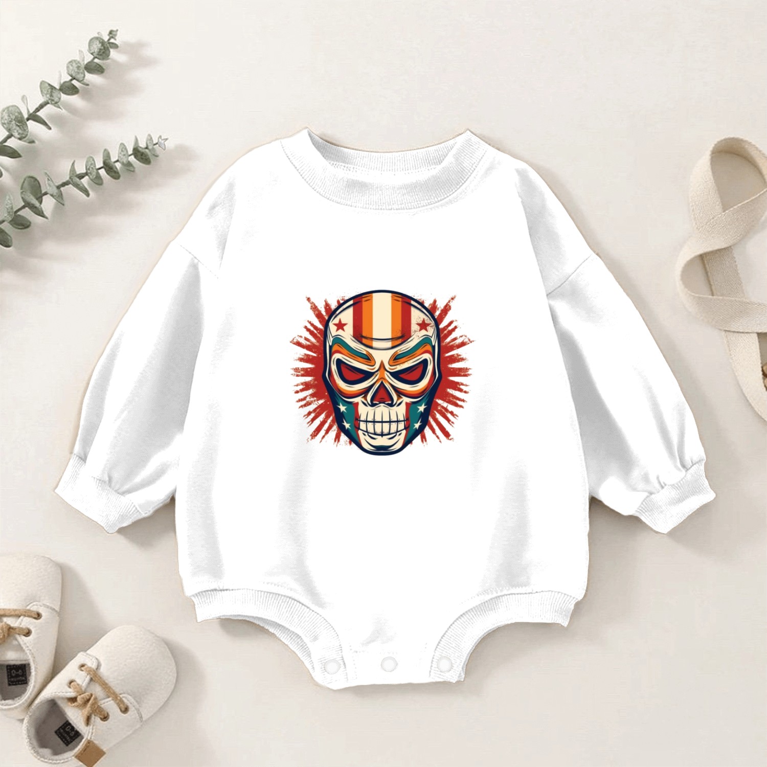 Lucha Libre Mexican Wrestling Mask Luchador Baby Romper Sweatshirts