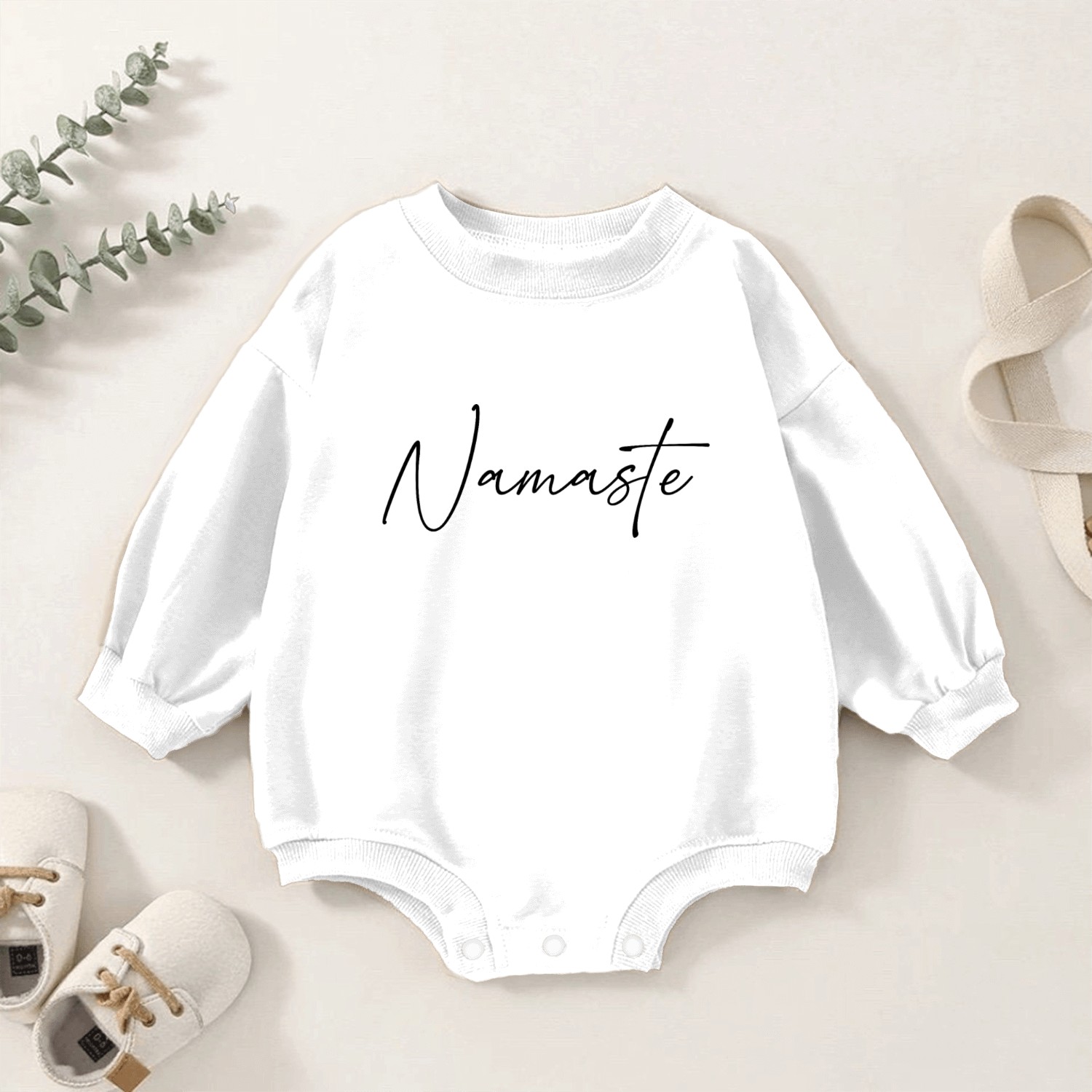 Inspirational Namaste Quote for Yogis Baby Romper Sweatshirts