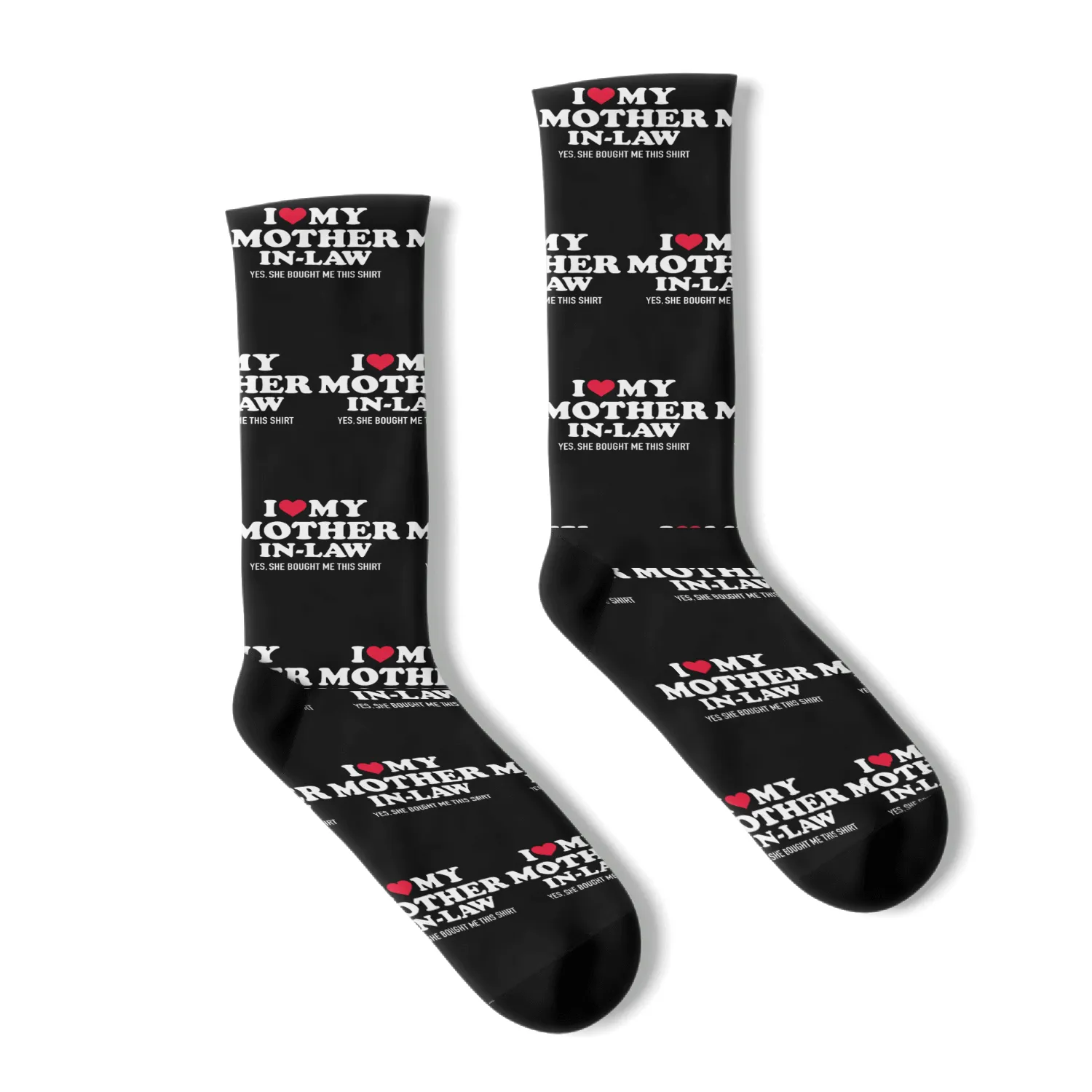 I Love My Mother-In-Law Big Heart For Son-In-Law F Socks