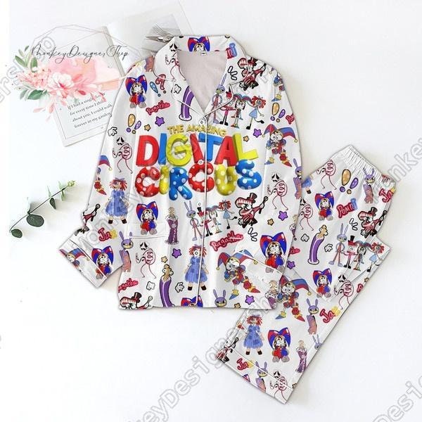 The Amazing Digital Circus Pajamas Set, Digital Circus Pj Set, Circus Characters Pomni And Friends Pajamas Pants, Amazing Circus Pjs