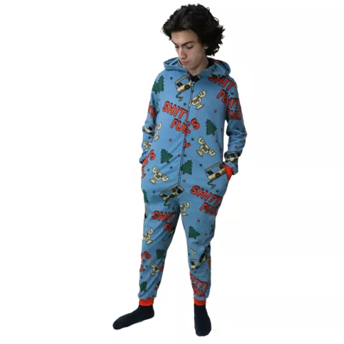 Unisex Christmas Vacation Movie "Sh*tter's Full" Hooded Jumpsuit | Adult Jumpsuit | Adult Onesie