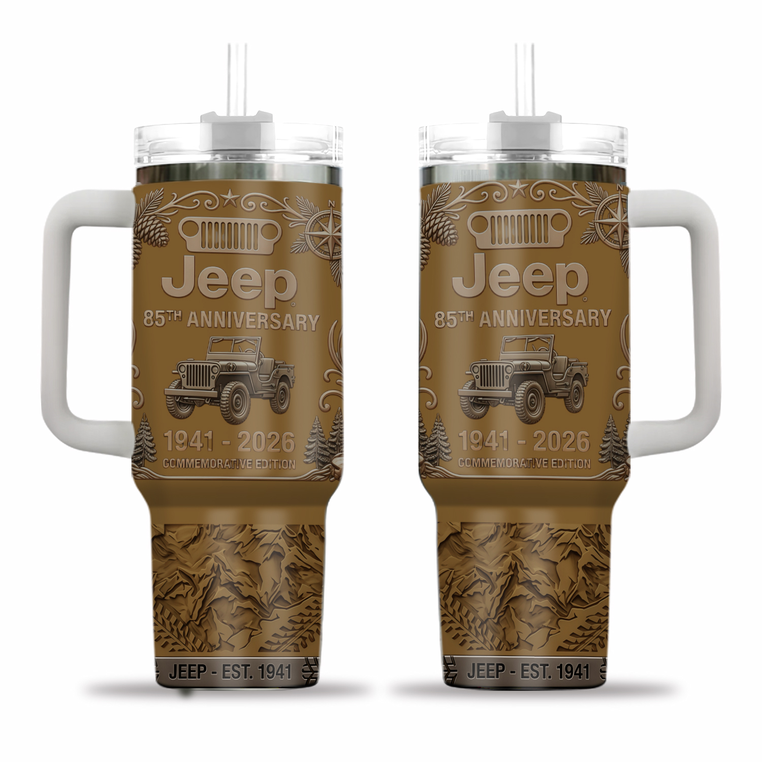 Jeep 85th Anniversary 1941-2026 Commemorative Embossed Stanley Tumbler