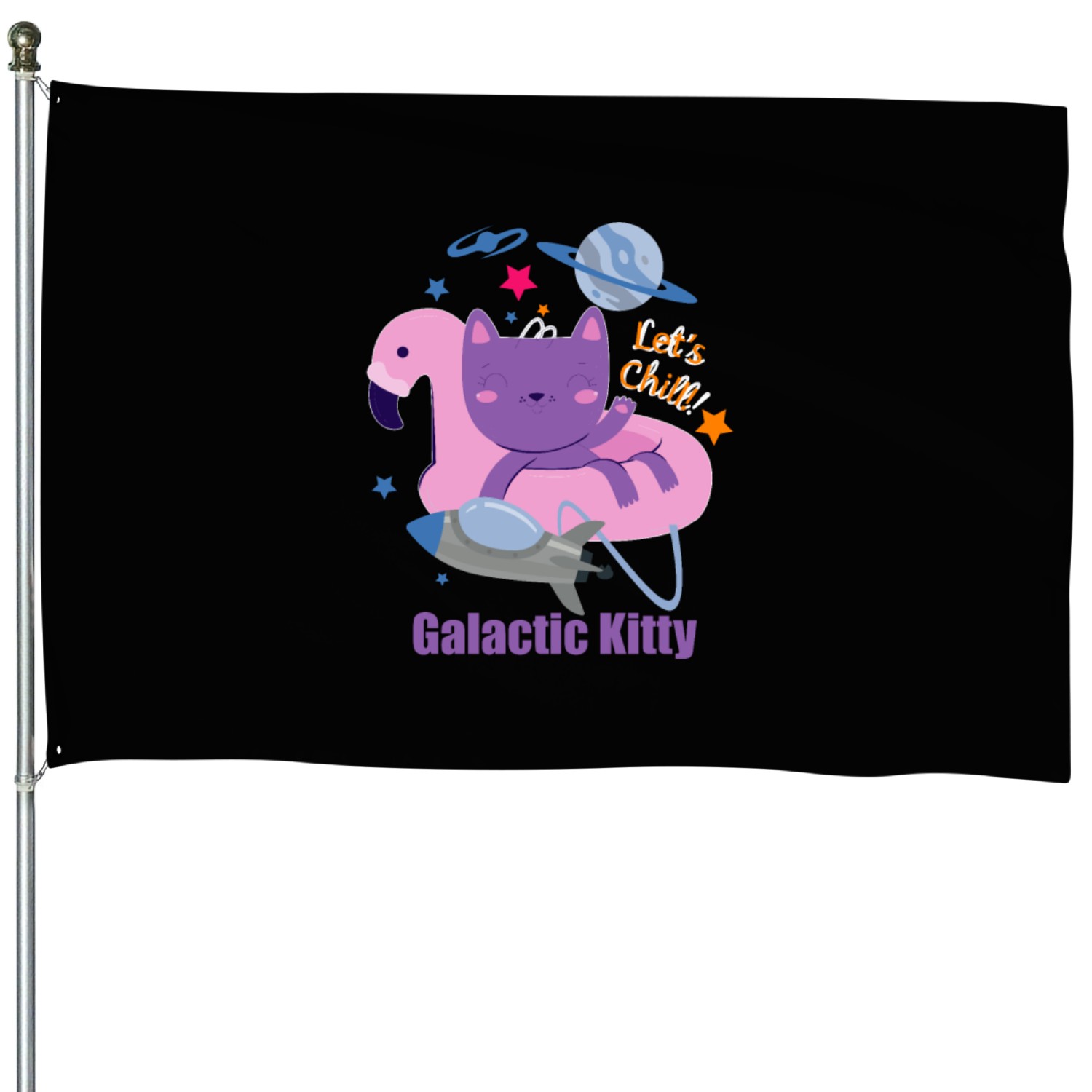Galactic Kitty House Flags