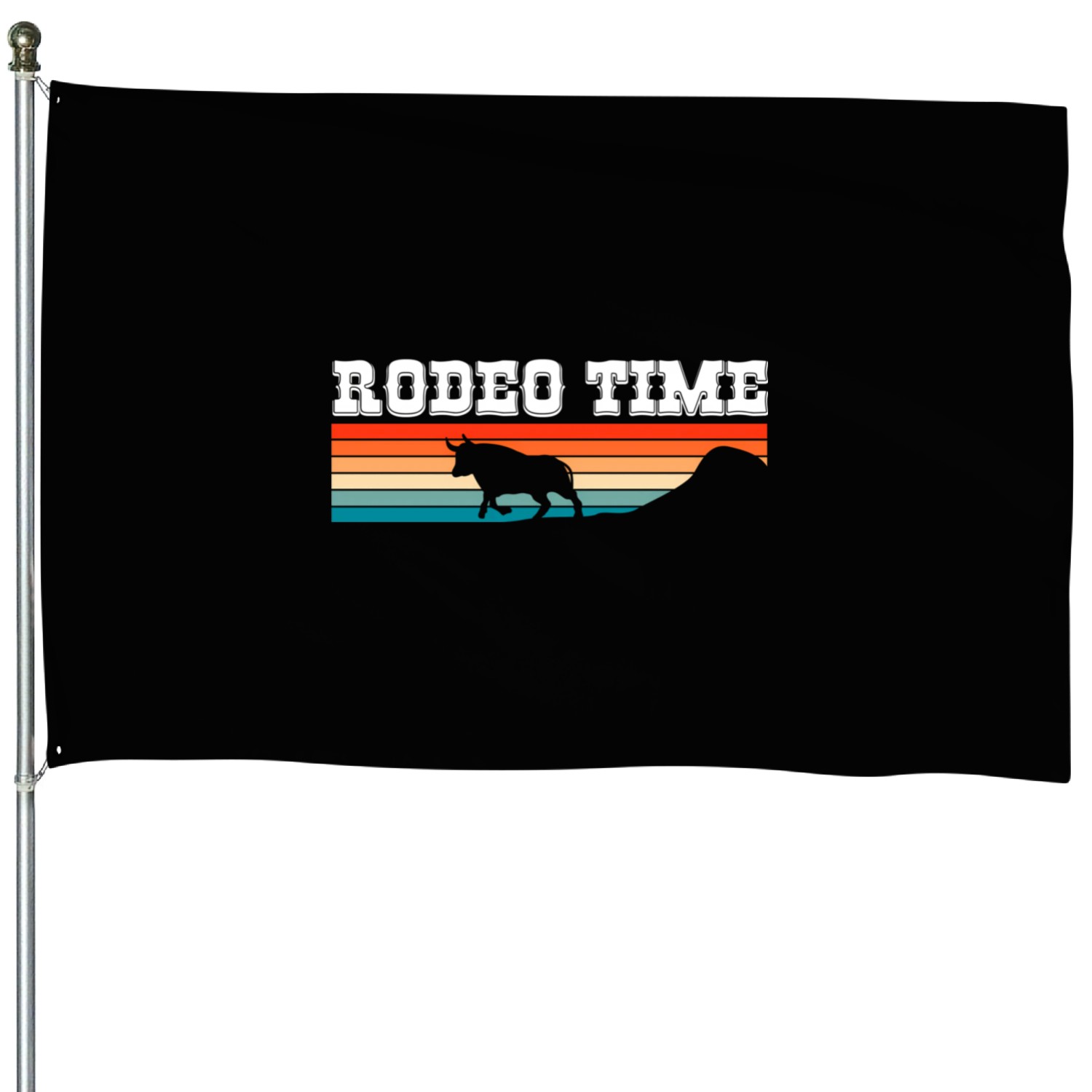 Rodeo Time Cowboy Wild West Horseman Ranch Lasso House Flags