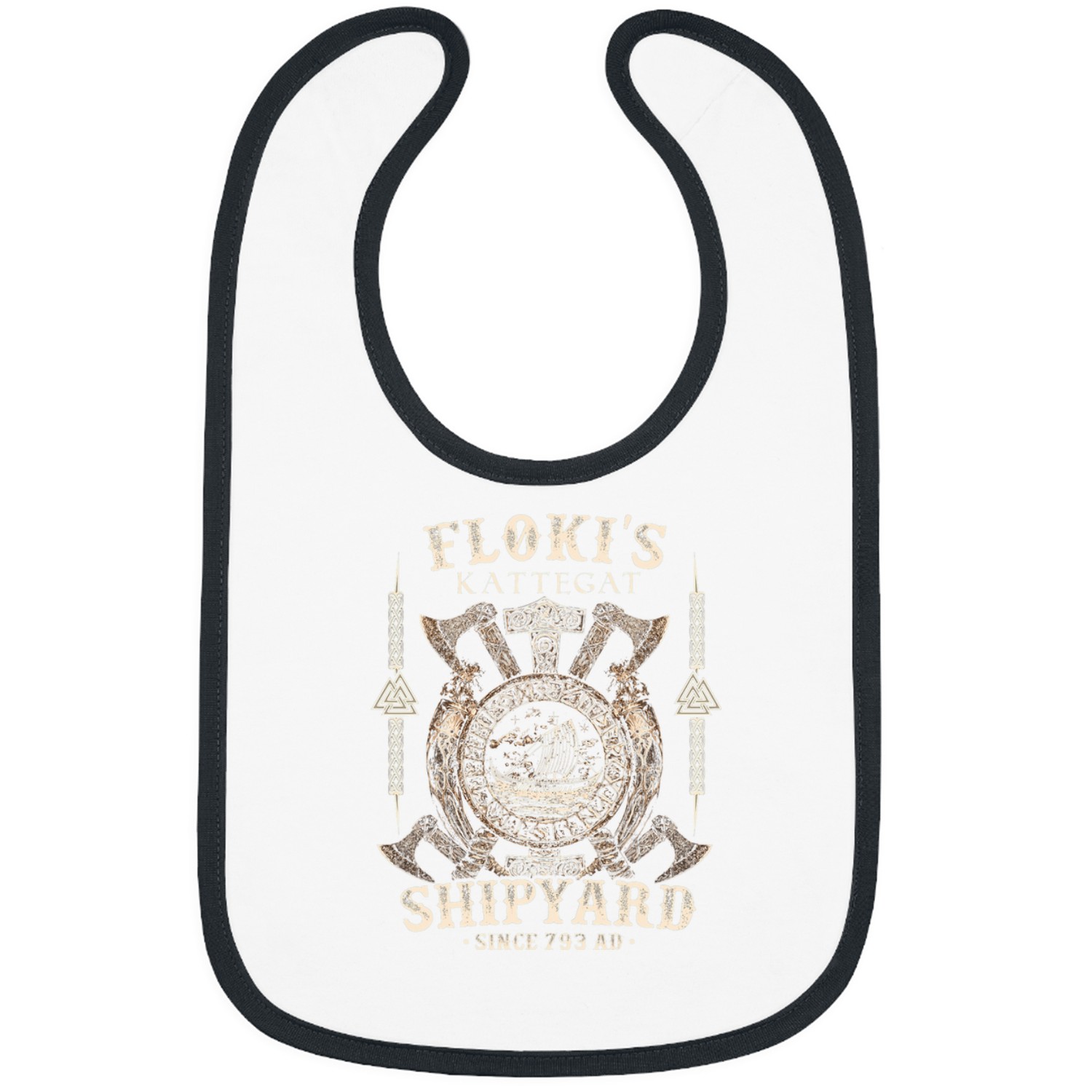 Flokis Shipyard Kattegat Viking Ship and swords Viking Axis Bibs