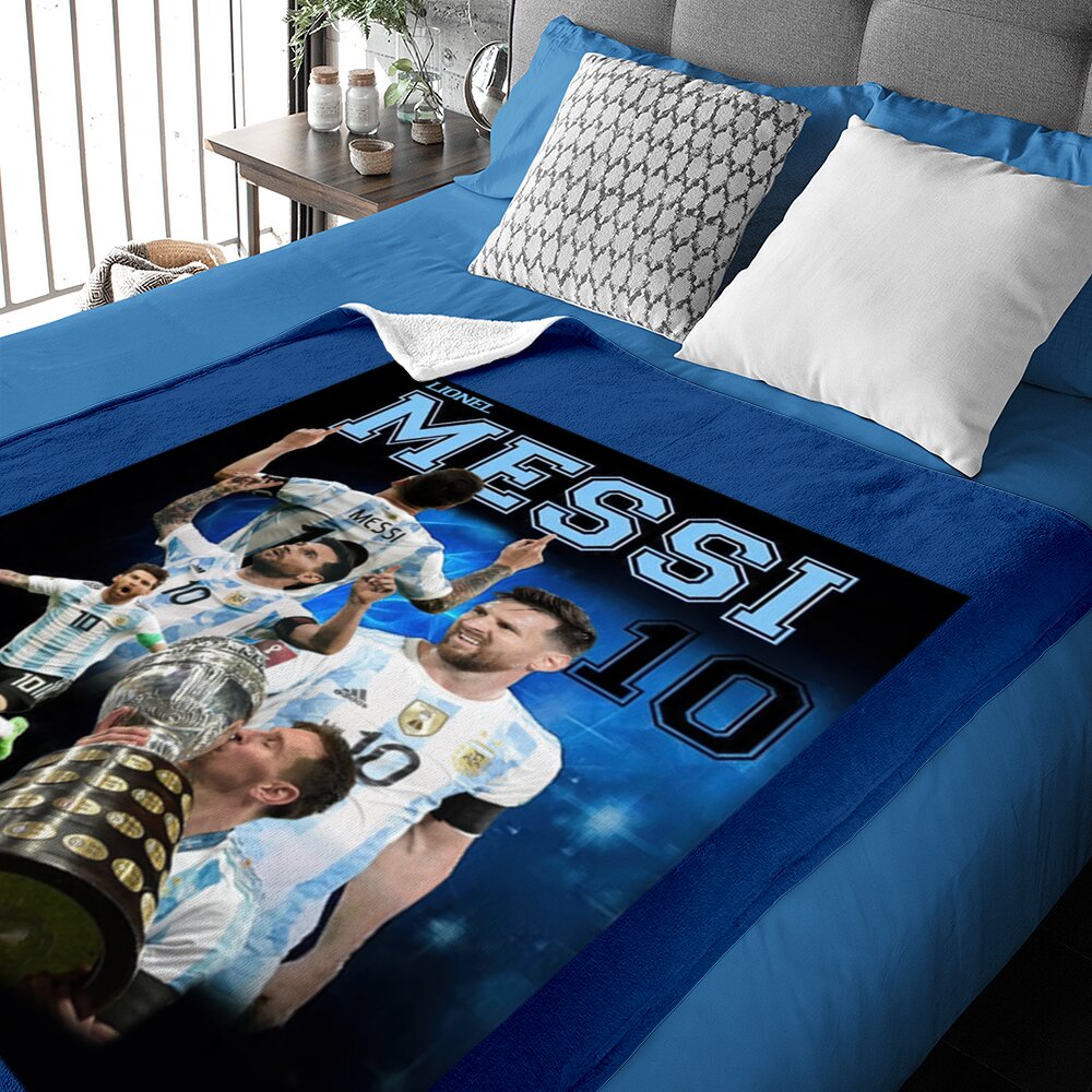 Messi Baby Blankets, Argentina World Cup 2022 Baby Blankets, Lionel Messi GOAT Baby Blankets